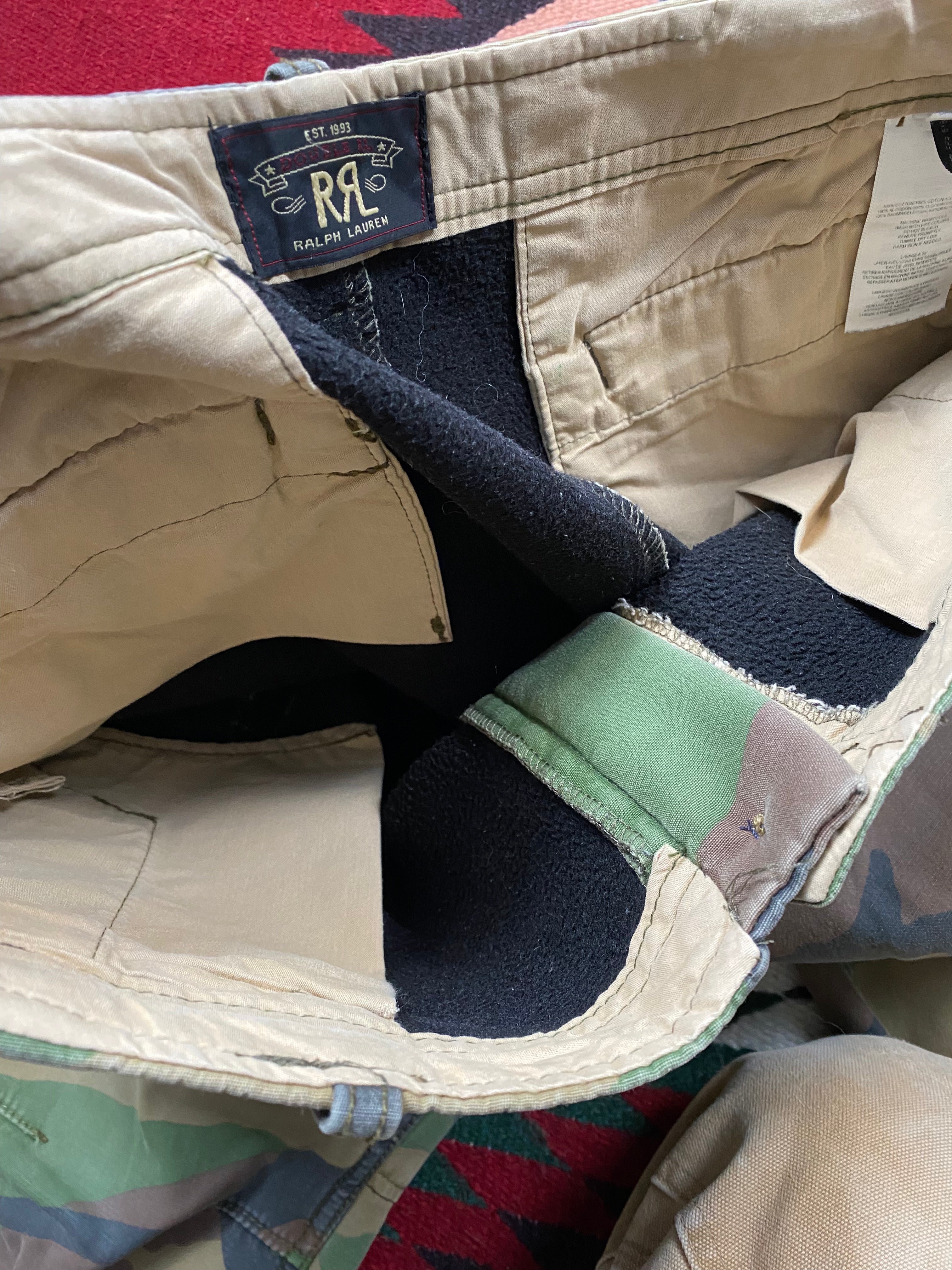RRL Lined Camo Cargo Pants