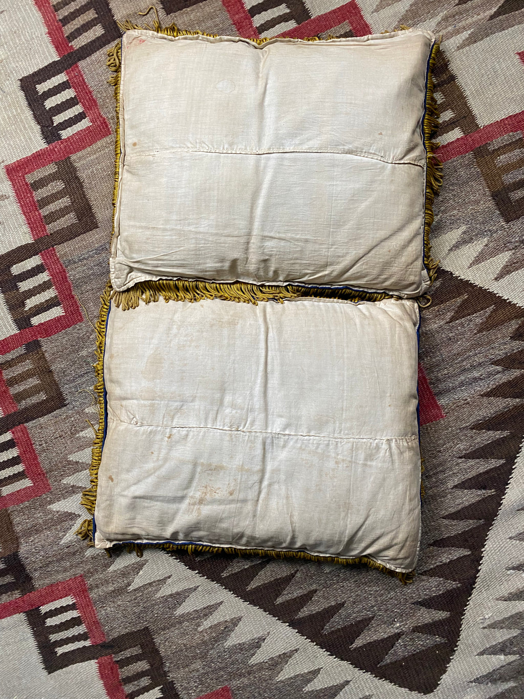 Chinese 1950's Silk Hand Embroidered Souvenir Pillows