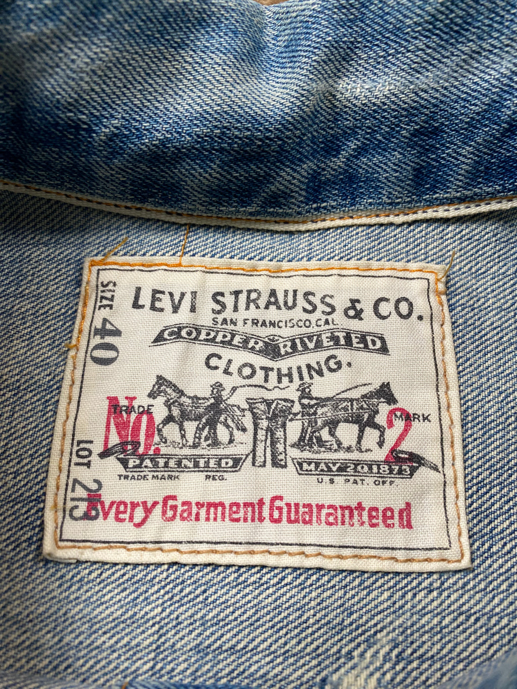 Levi's No. 2 Selvedge Type-I Denim Jacket
