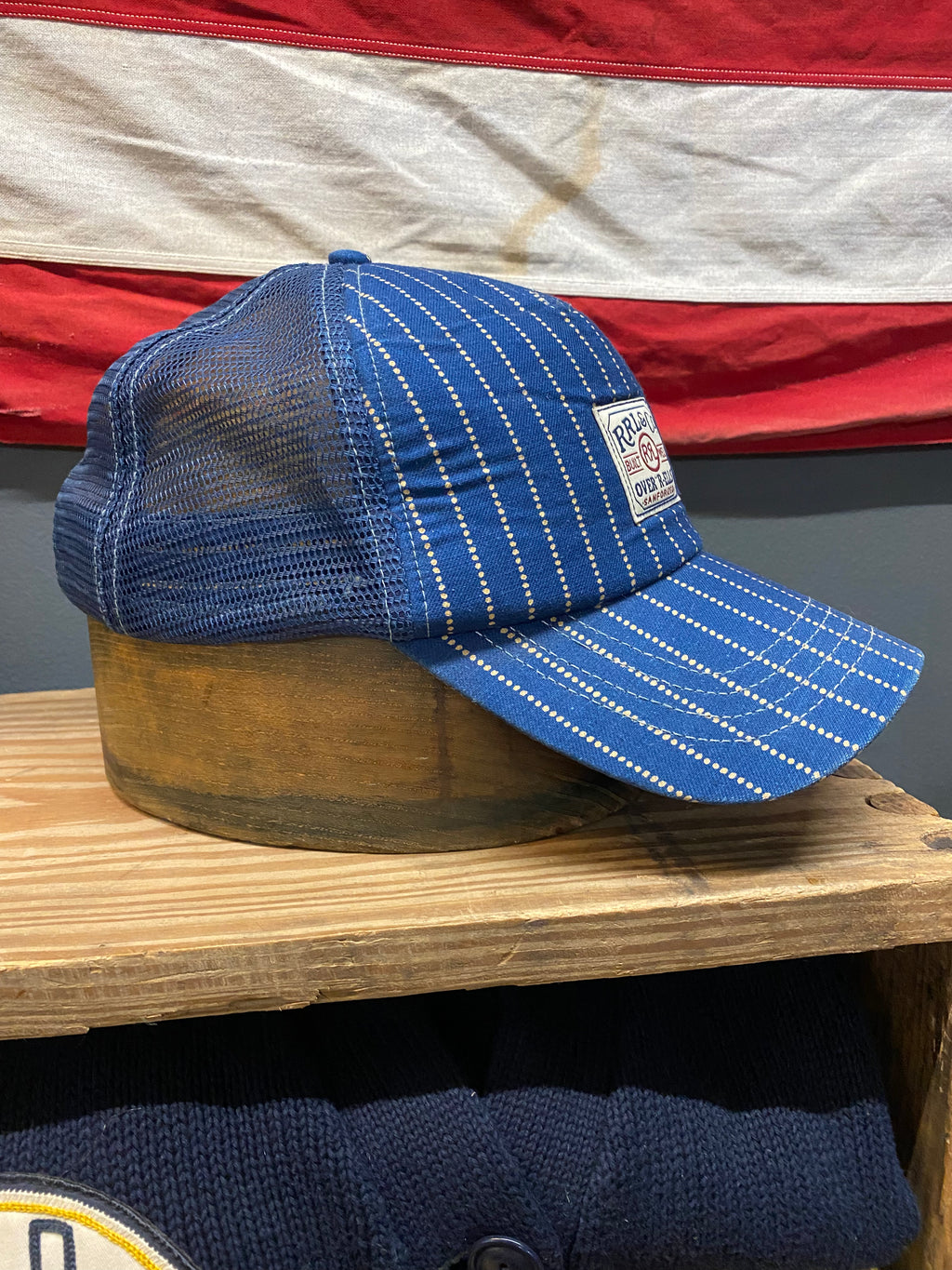 RRL Wabash Striped Trucker Cap