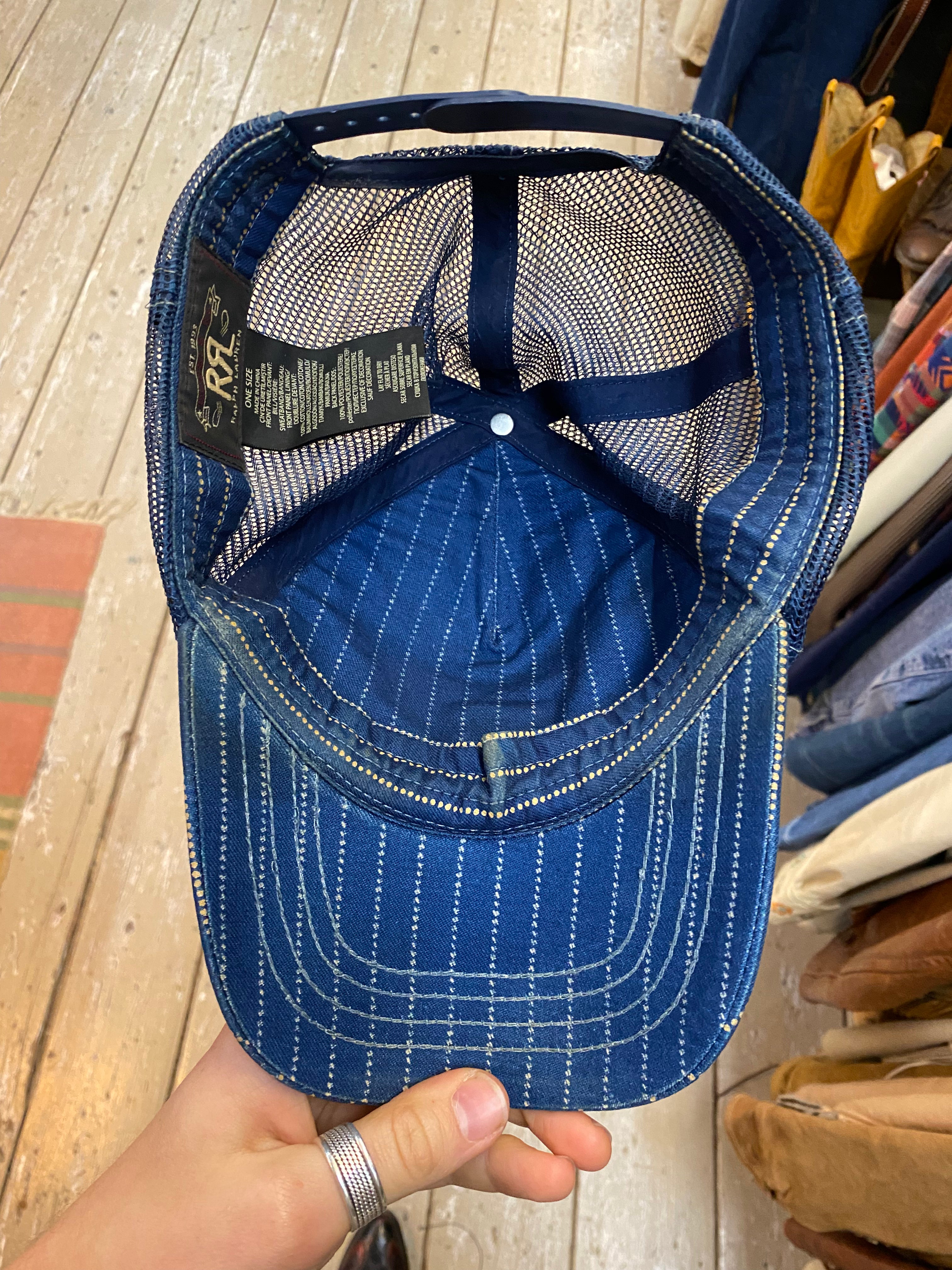 RRL Wabash Striped Trucker Cap