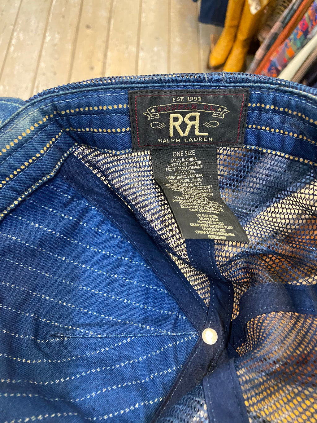 RRL Wabash Striped Trucker Cap