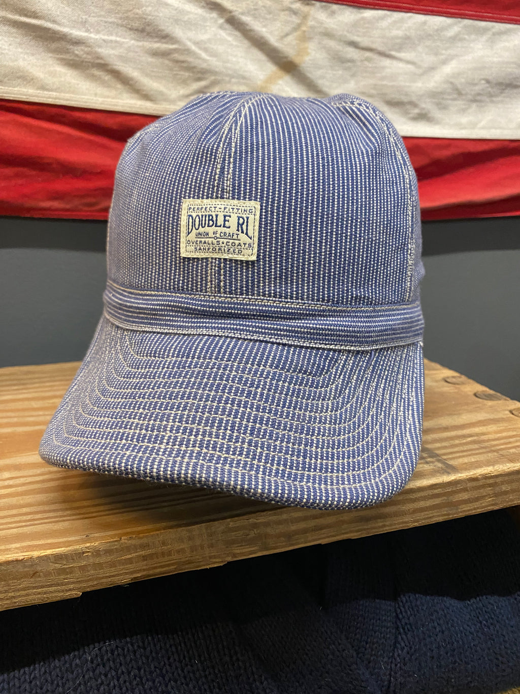RRL Hickory Striped Worker Cap