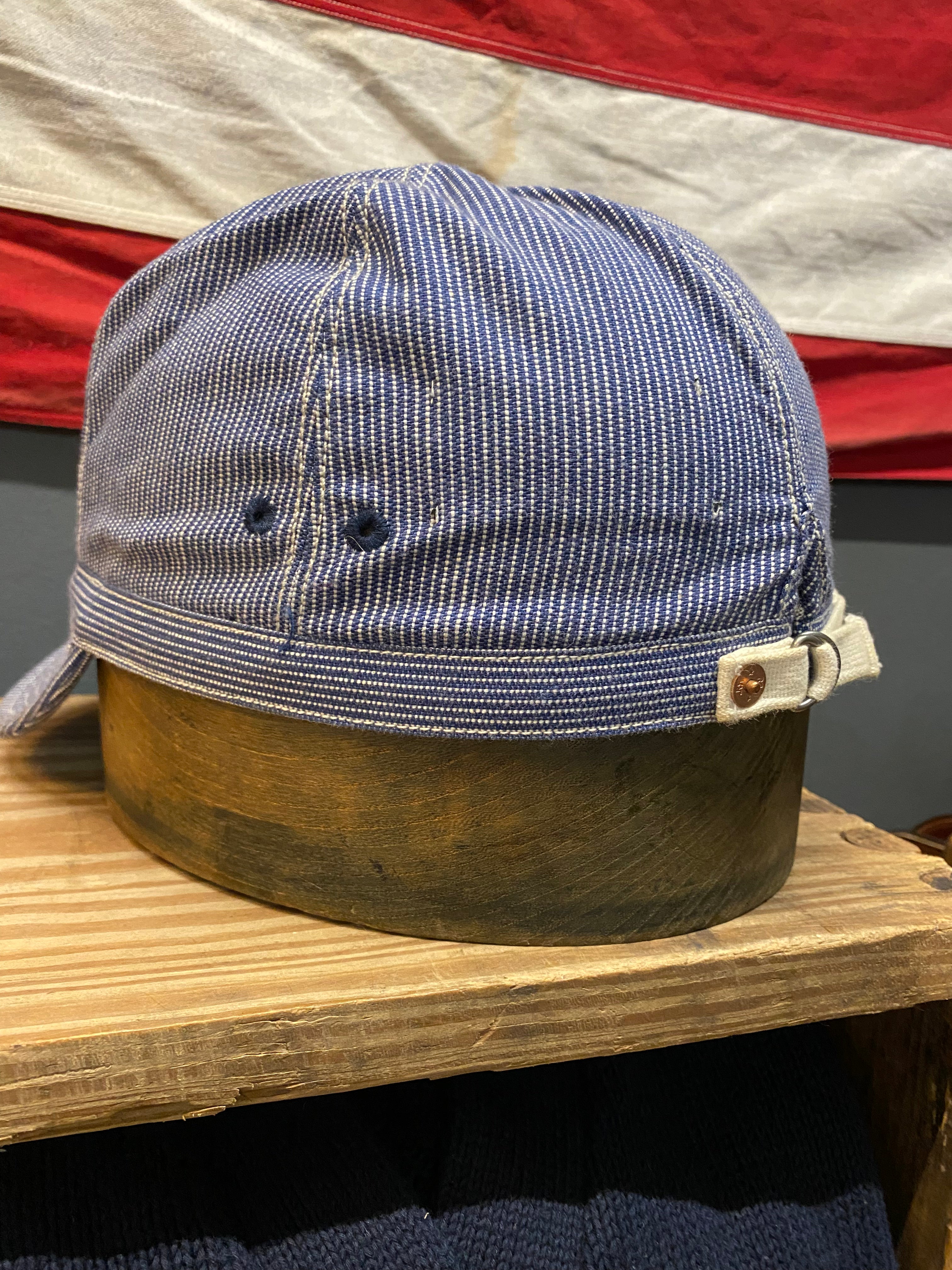 RRL Hickory Striped Worker Cap