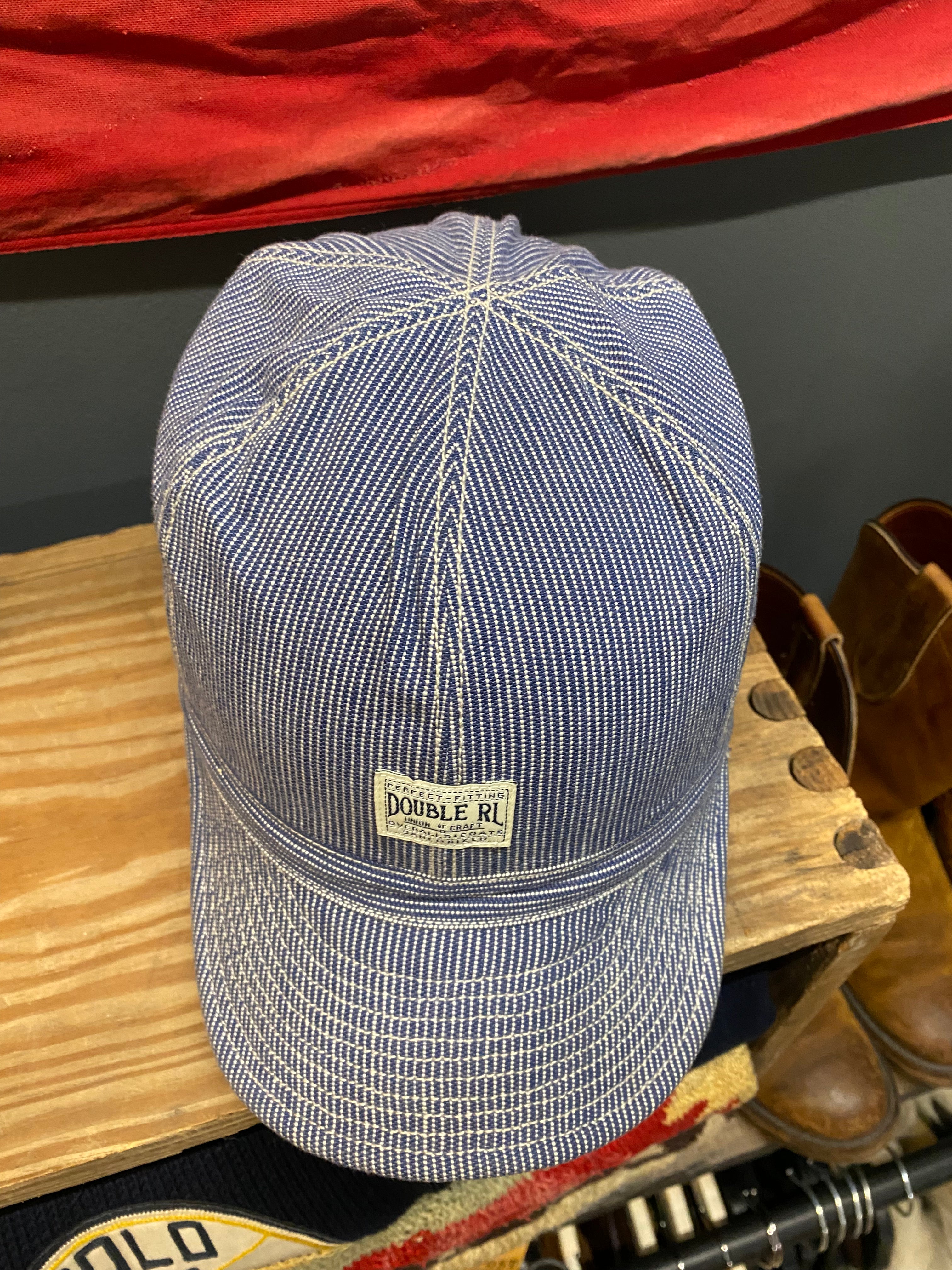 RRL Hickory Striped Worker Cap