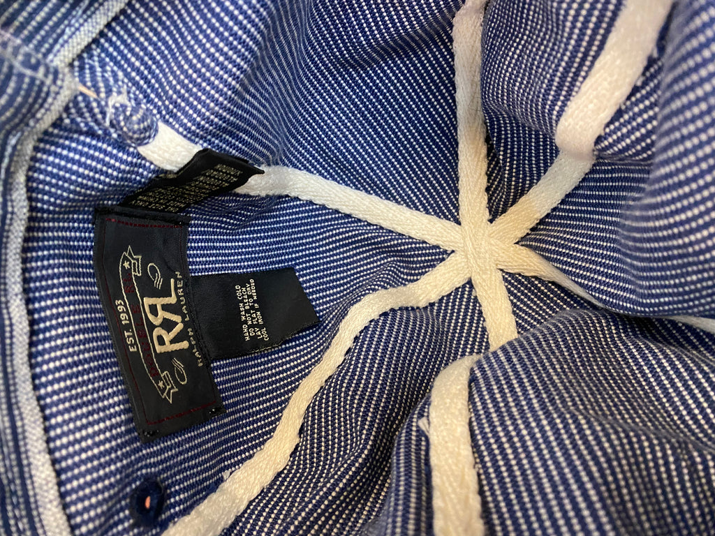 RRL Hickory Striped Worker Cap