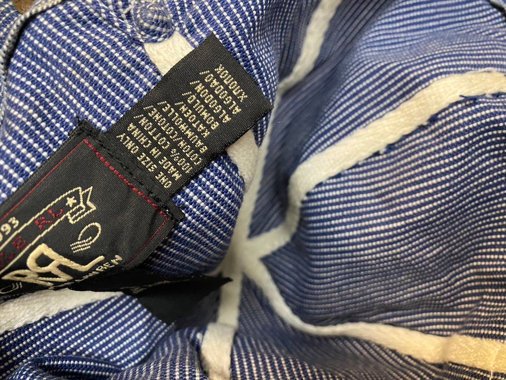 RRL Hickory Striped Worker Cap