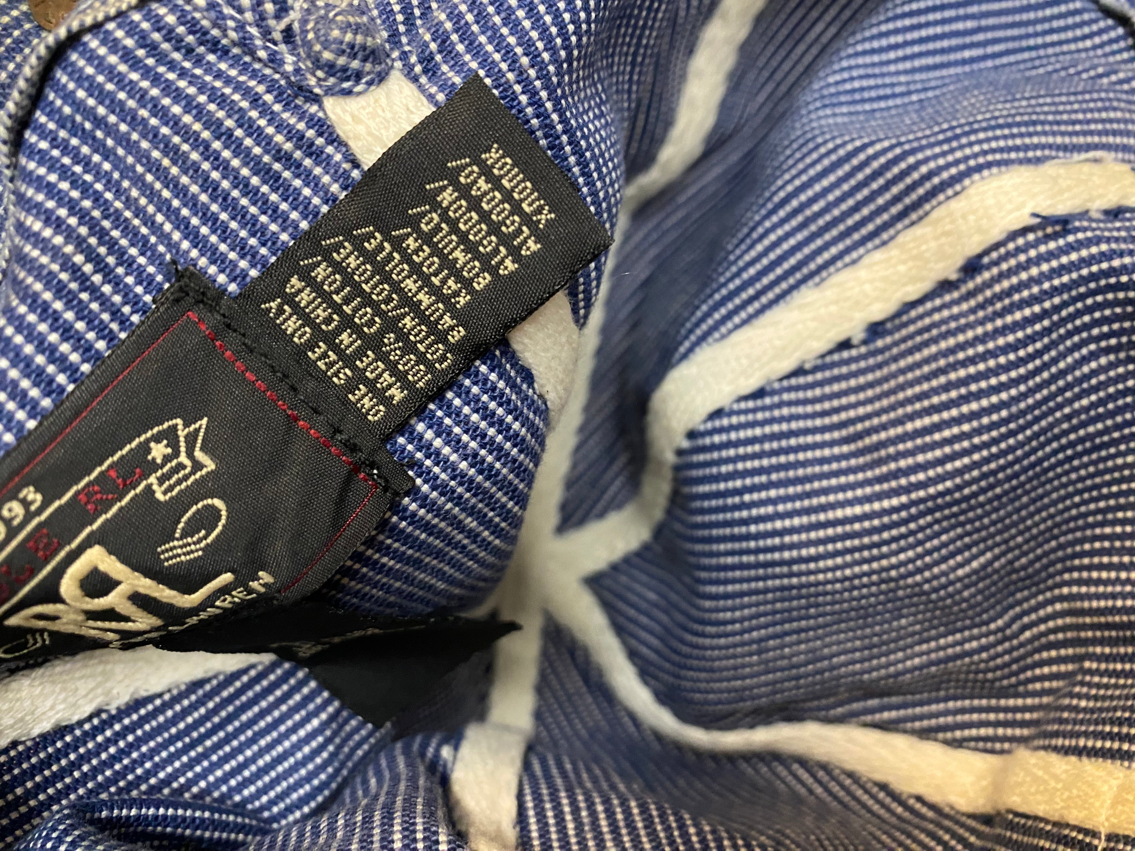 RRL Hickory Striped Worker Cap