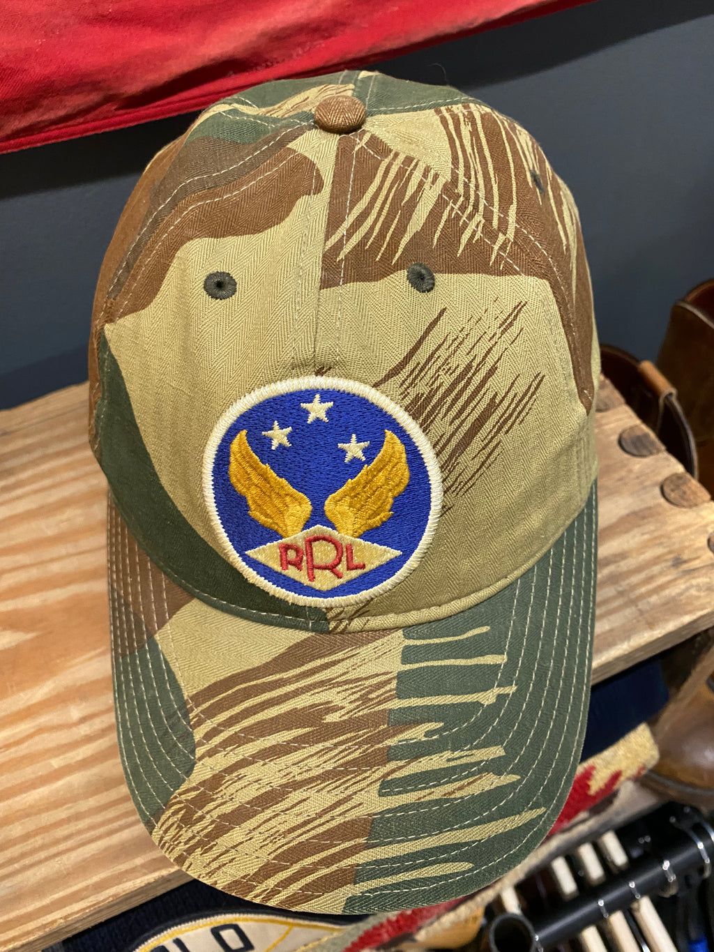 RRL Brushstroke Camo Cap