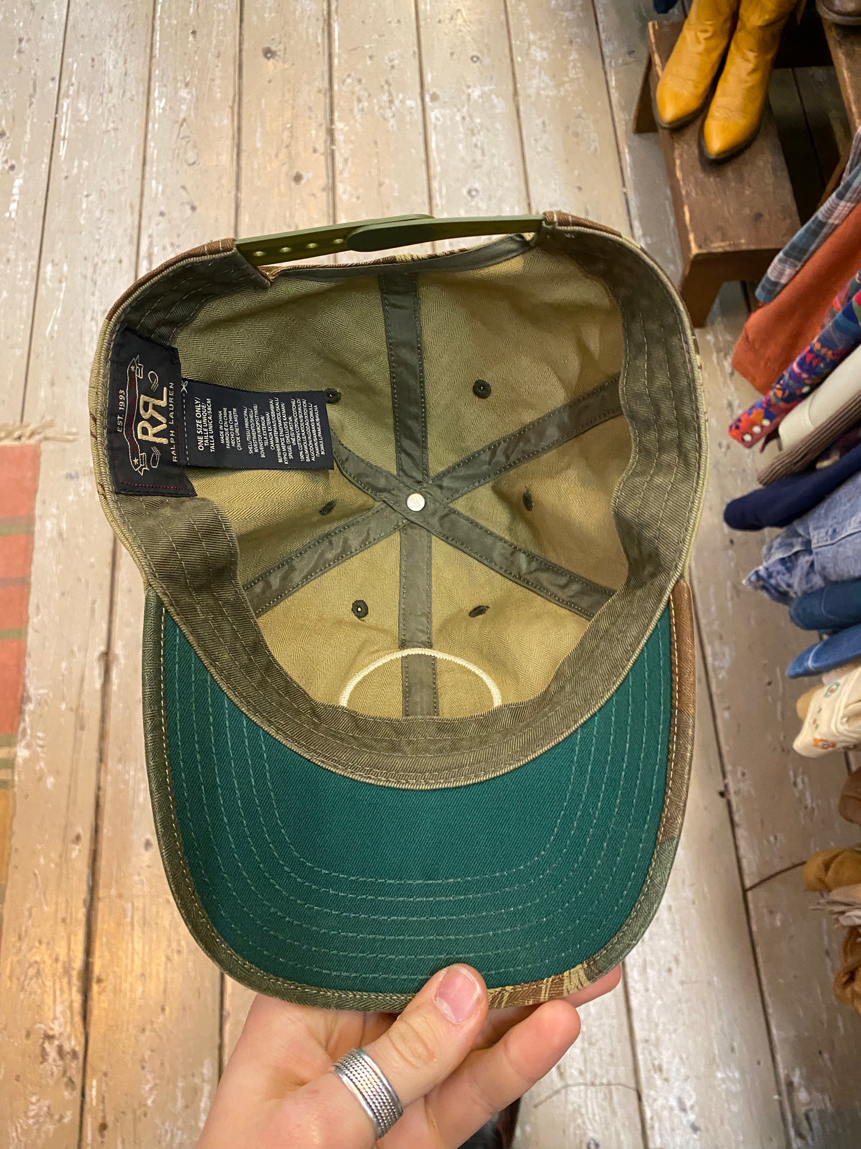 RRL Brushstroke Camo Cap