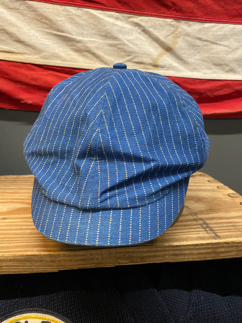 RRL Wabash Striped Flatcap