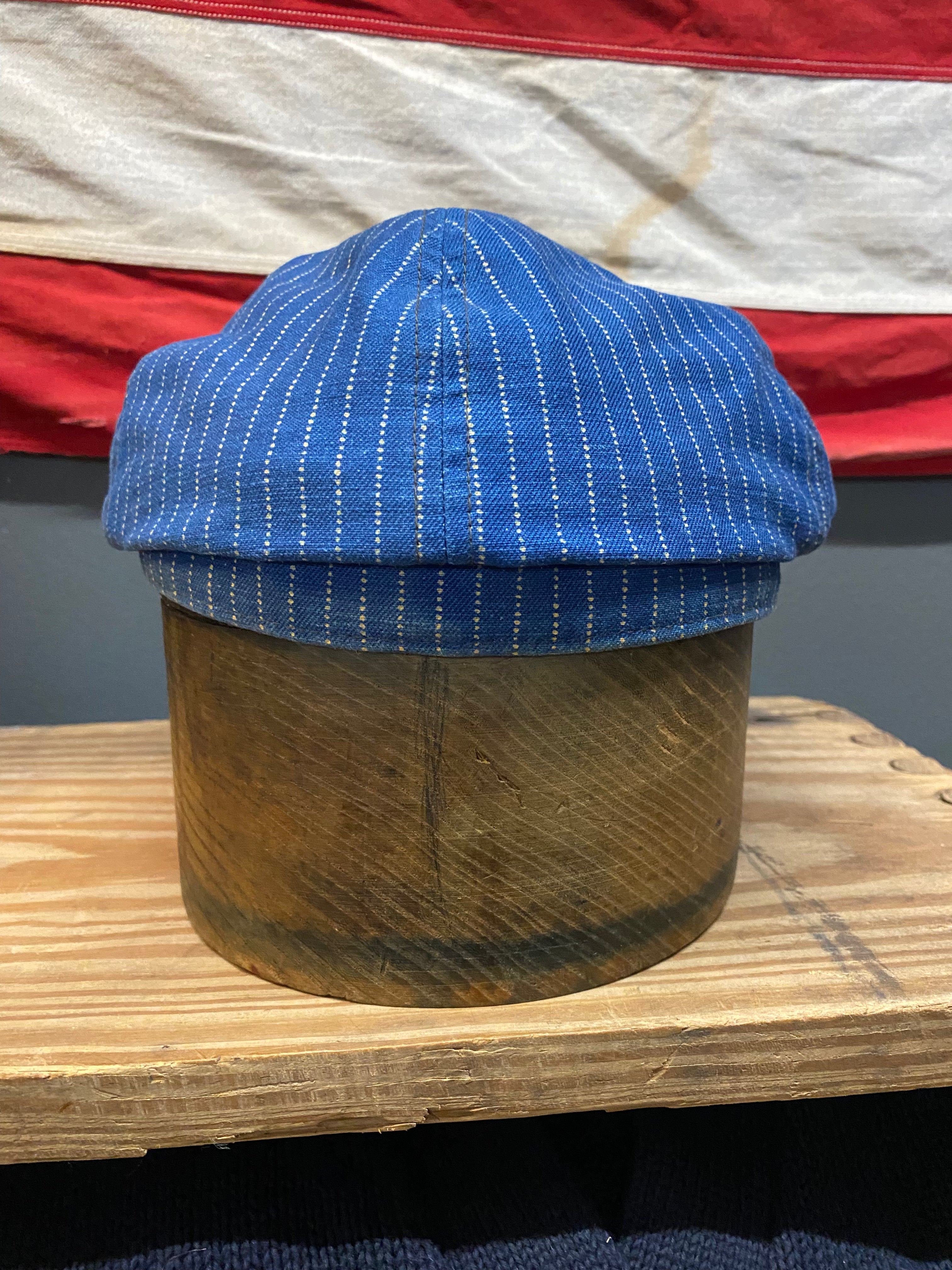 RRL Wabash Striped Flatcap