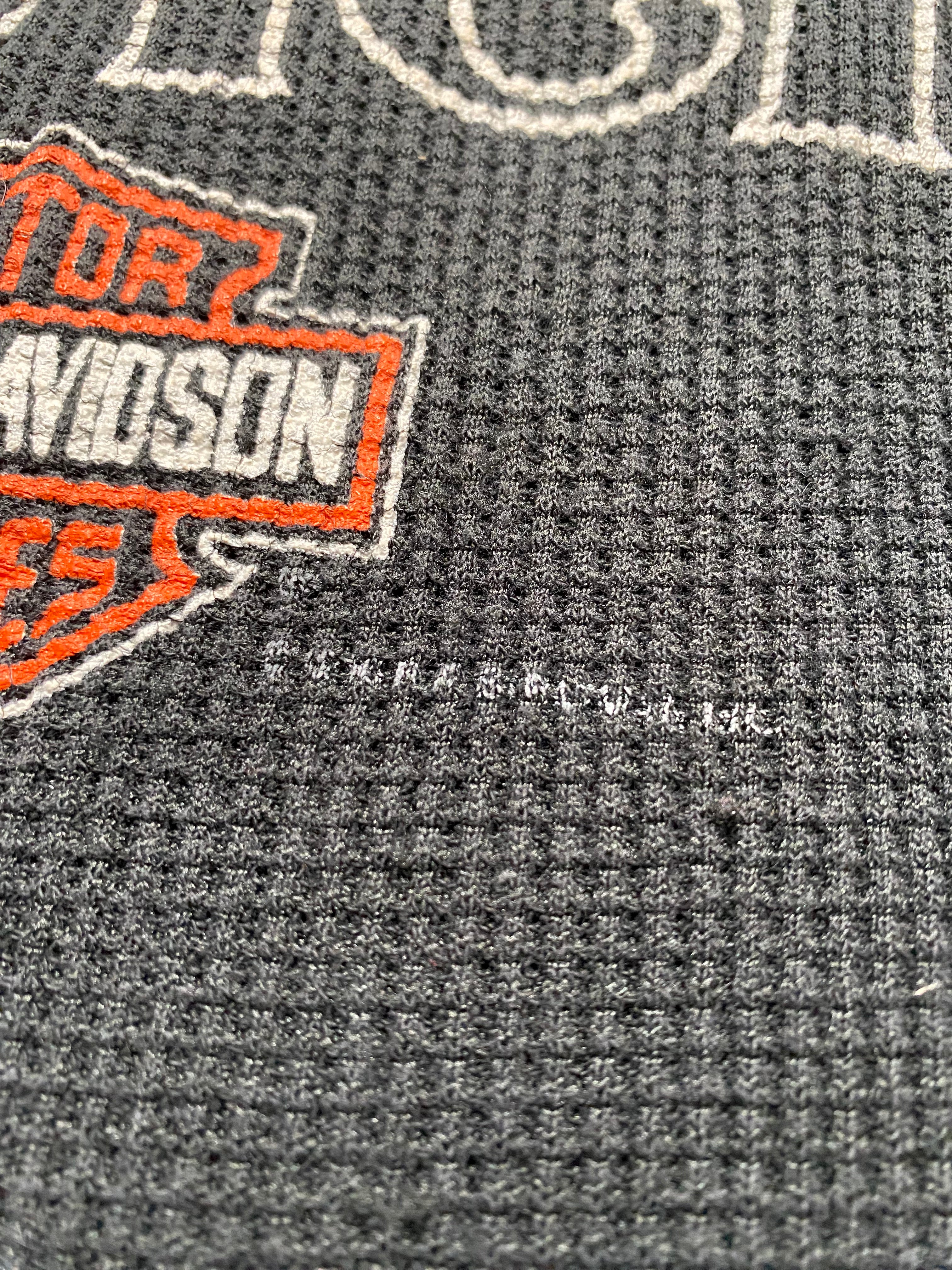 Harley Davidson 1970's Real Men Wear Black Waffle Shirt