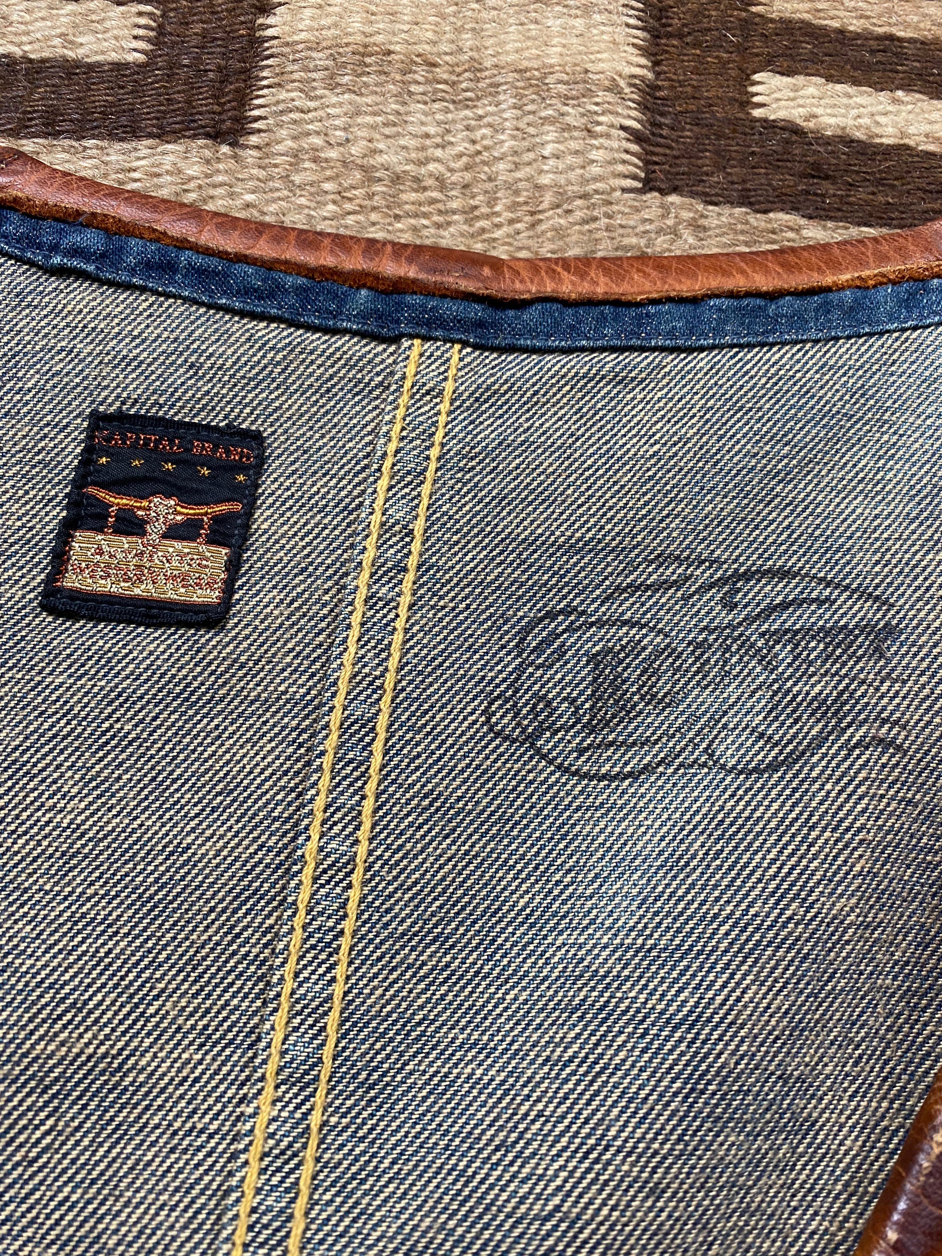 Kapital Kountry Southwestern Denim Sashiko Boro Vest