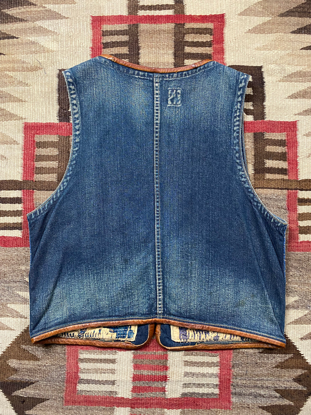 Kapital Kountry Southwestern Denim Sashiko Boro Vest