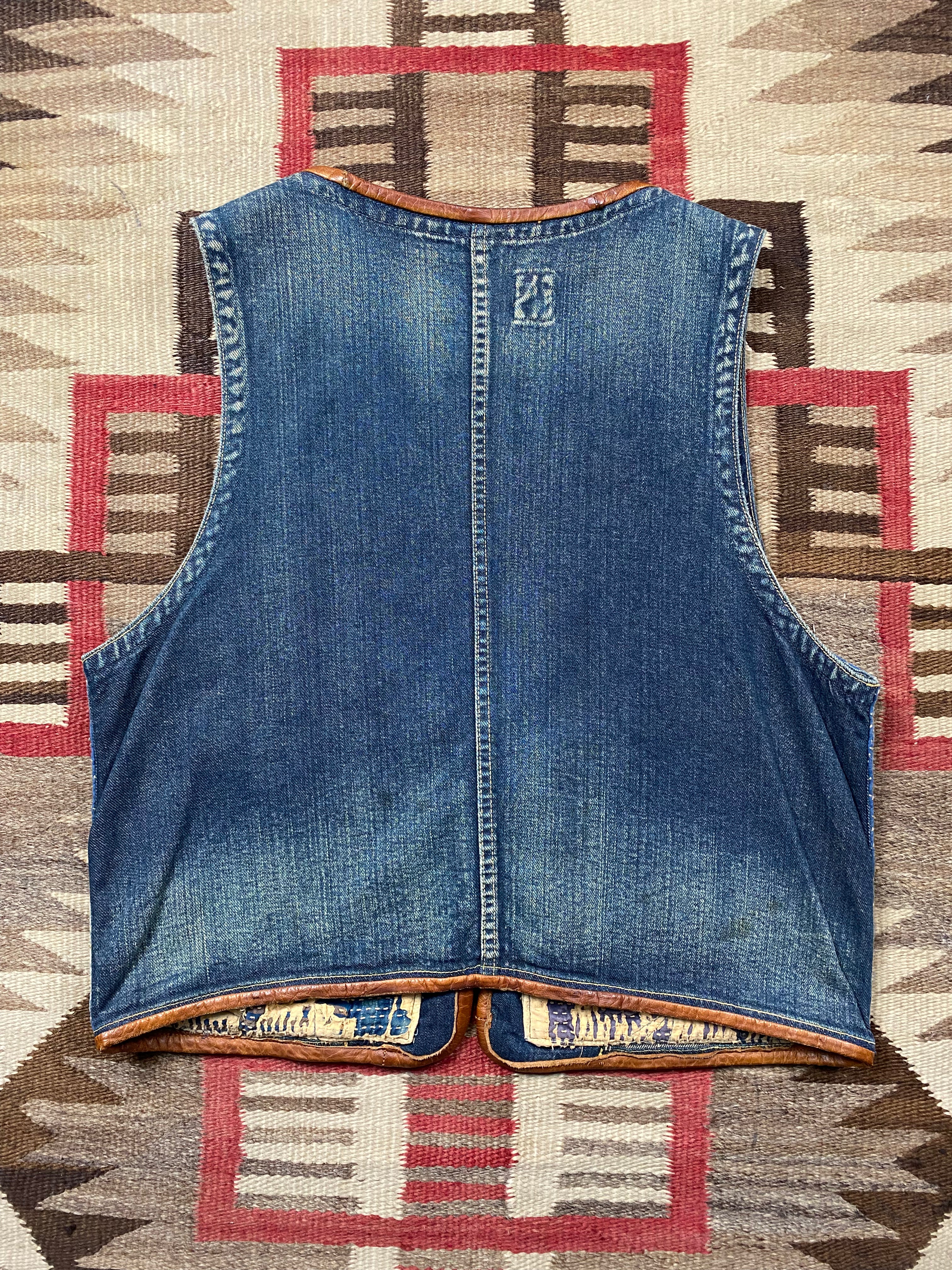 Kapital Kountry Southwestern Denim Sashiko Boro Vest