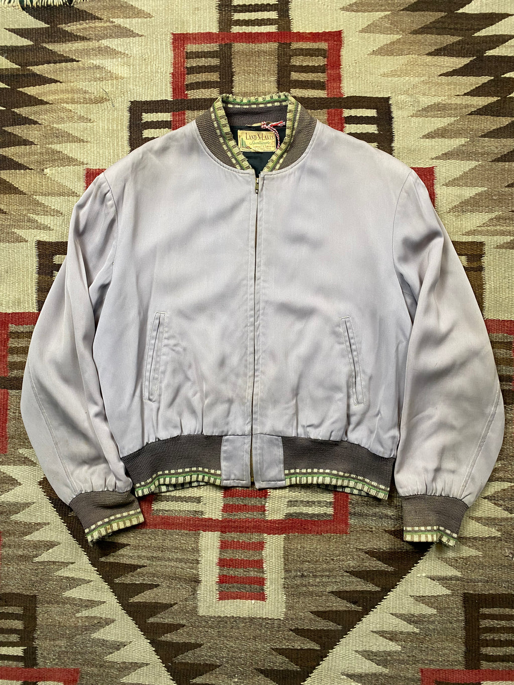 Land-N-Lakes Sportswear 1950's Gabardine Bomber Jacket