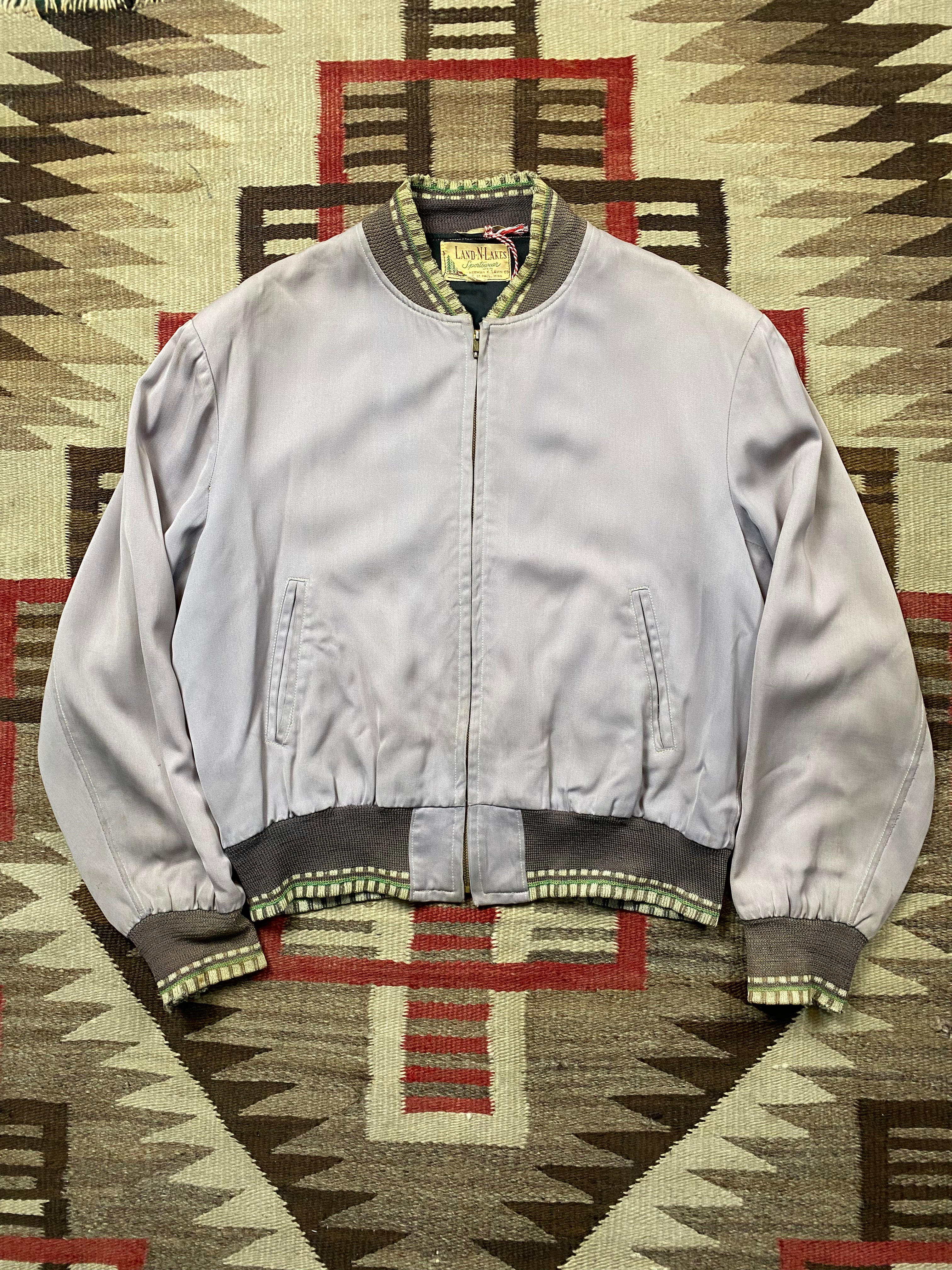 Land-N-Lakes Sportswear 1950's Gabardine Bomber Jacket