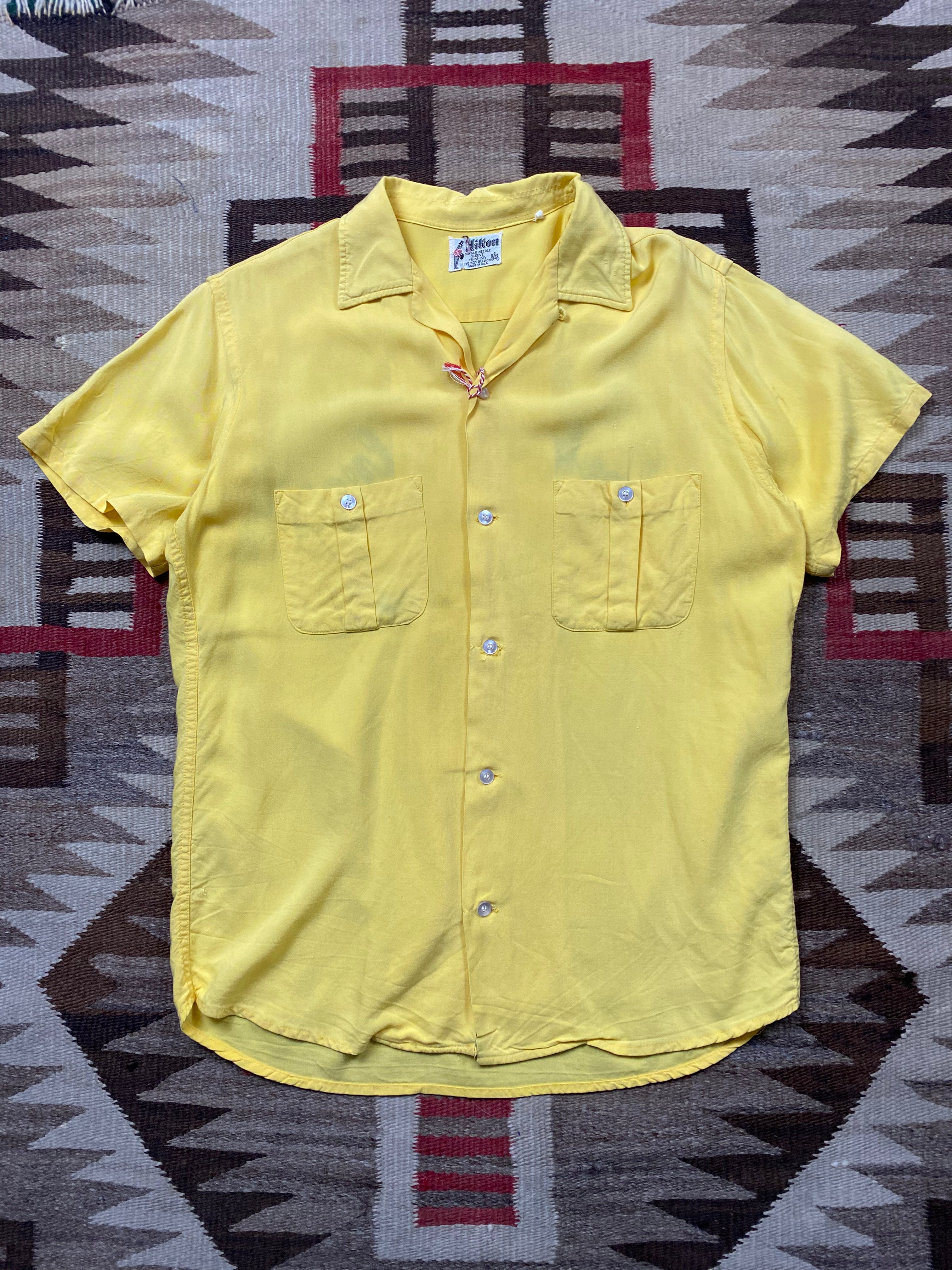 Hilton 1950's Chain Stitched Gabardine Bowling Shirt