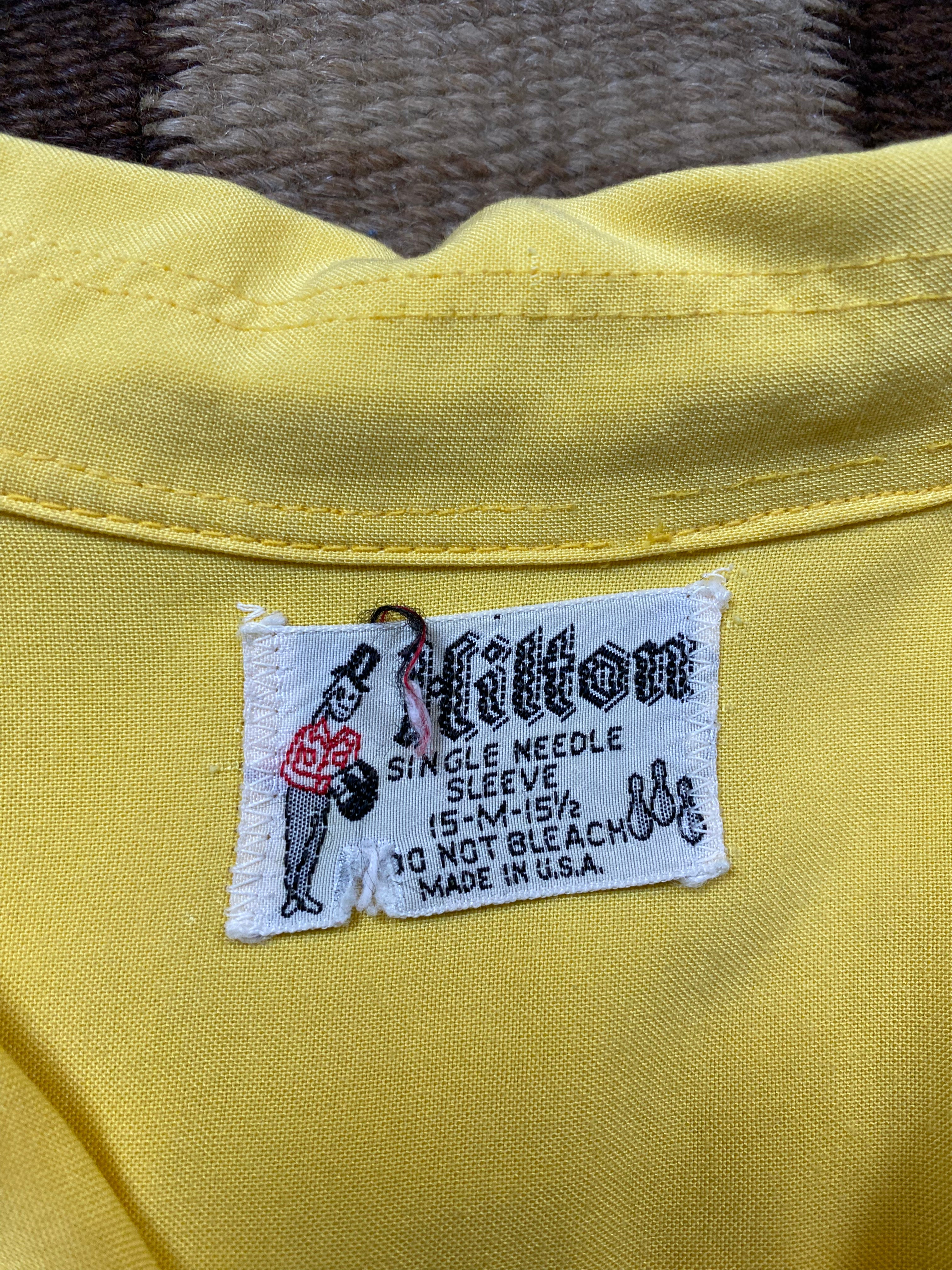 Hilton 1950's Chain Stitched Gabardine Bowling Shirt