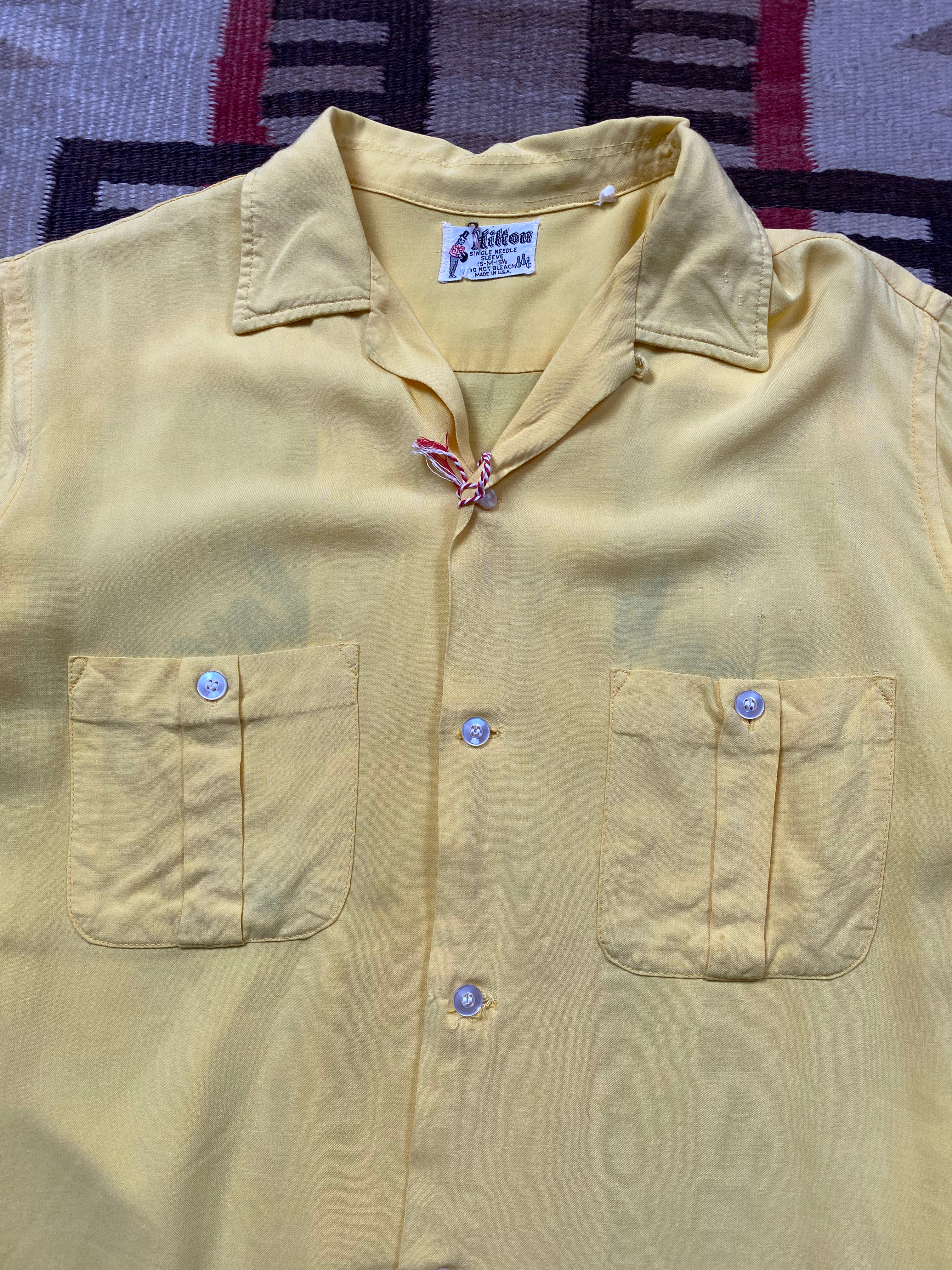 Hilton 1950's Chain Stitched Gabardine Bowling Shirt