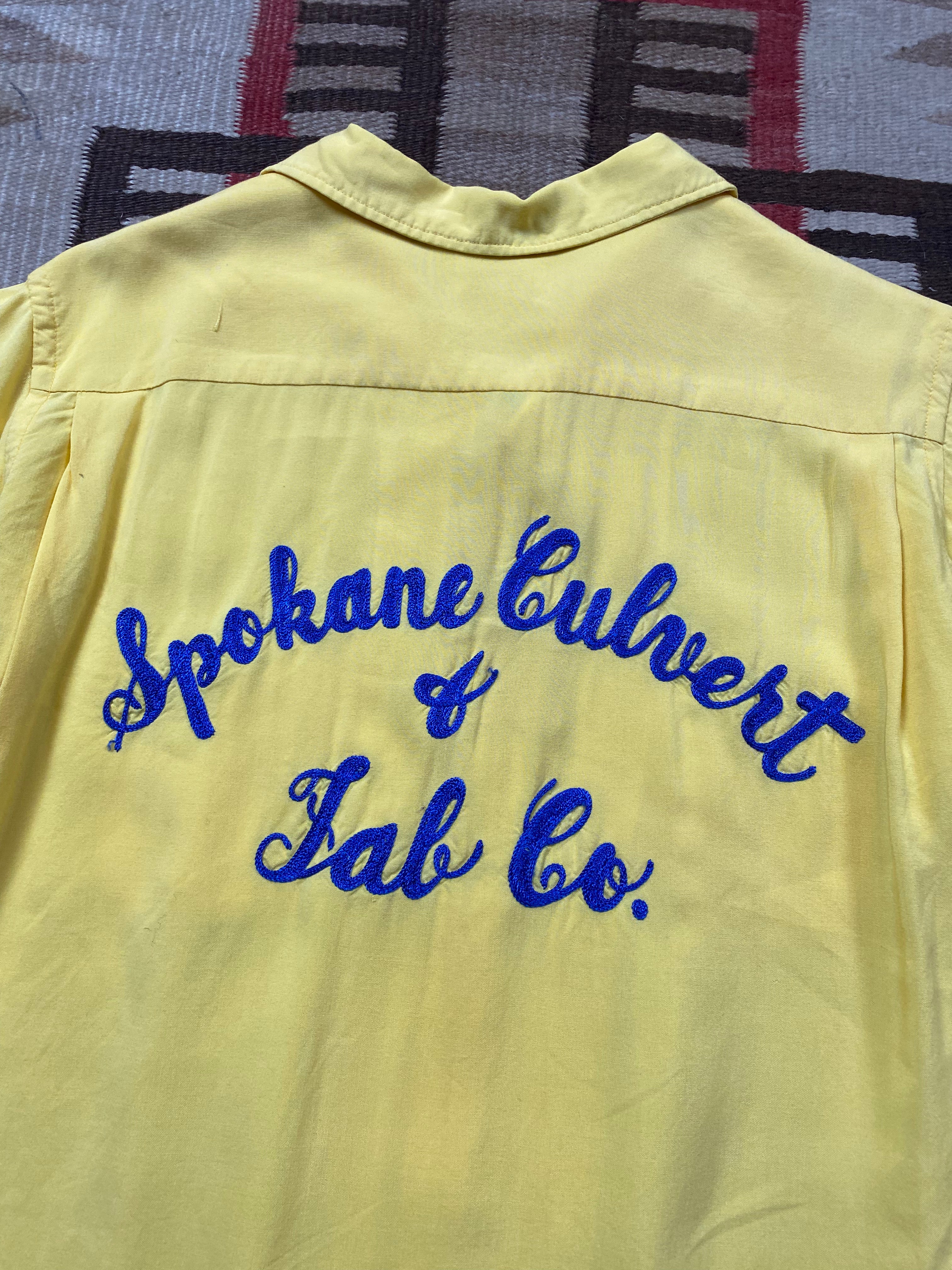 Hilton 1950's Chain Stitched Gabardine Bowling Shirt