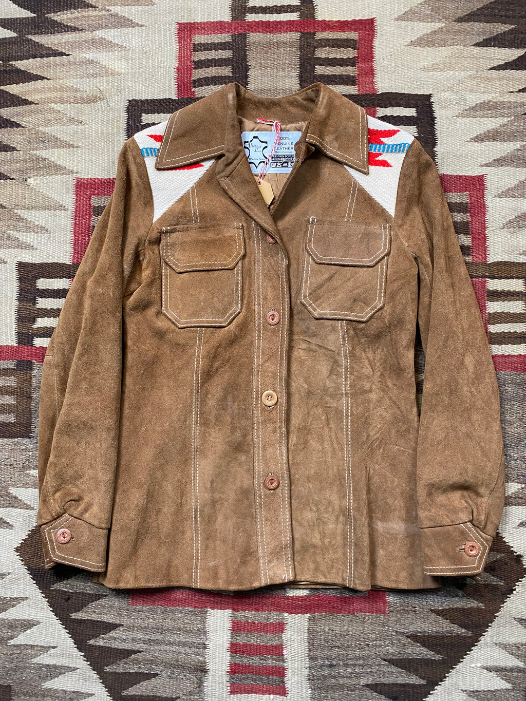 Pioneer Wear Suede Chimayo Paneled Jacket