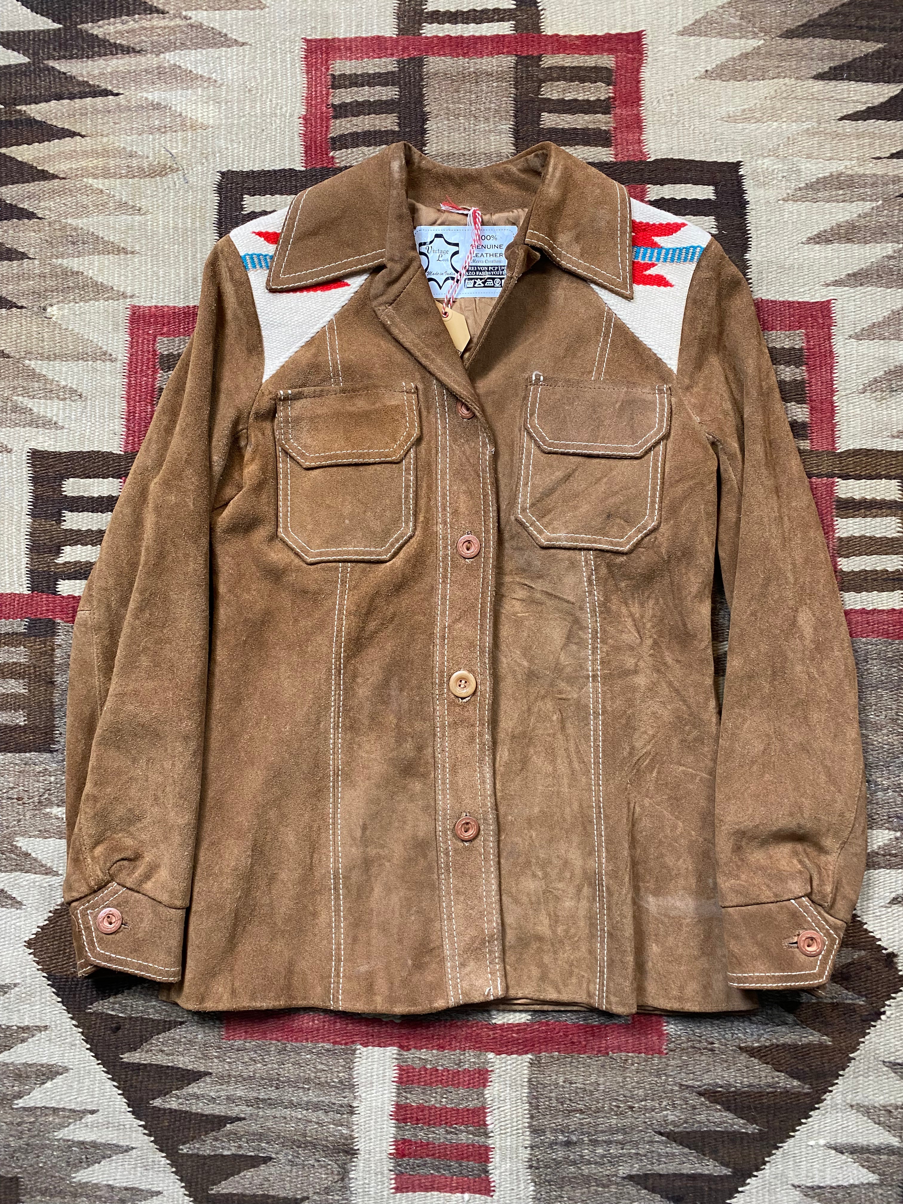 Pioneer Wear Suede Chimayo Paneled Jacket