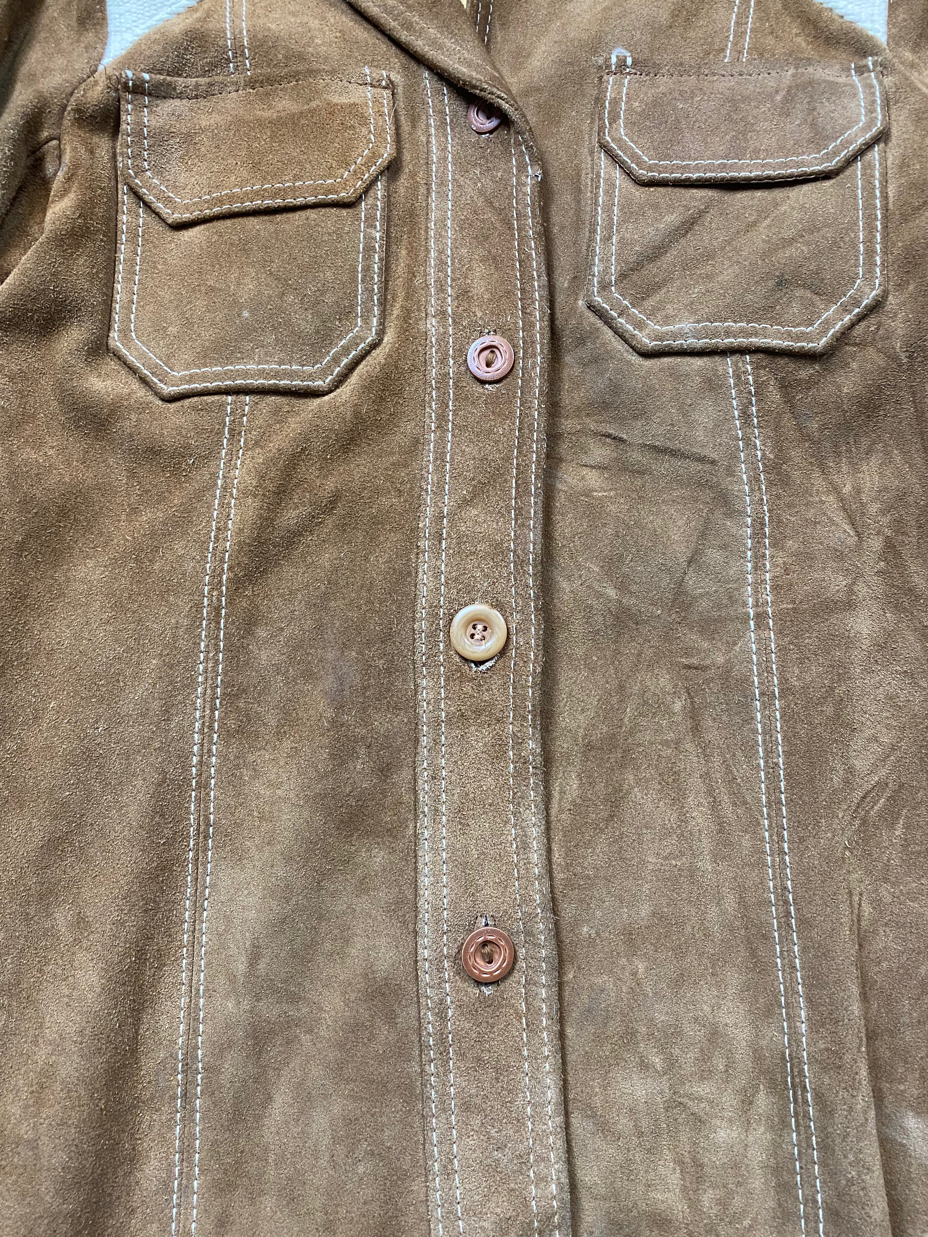 Pioneer Wear Suede Chimayo Paneled Jacket