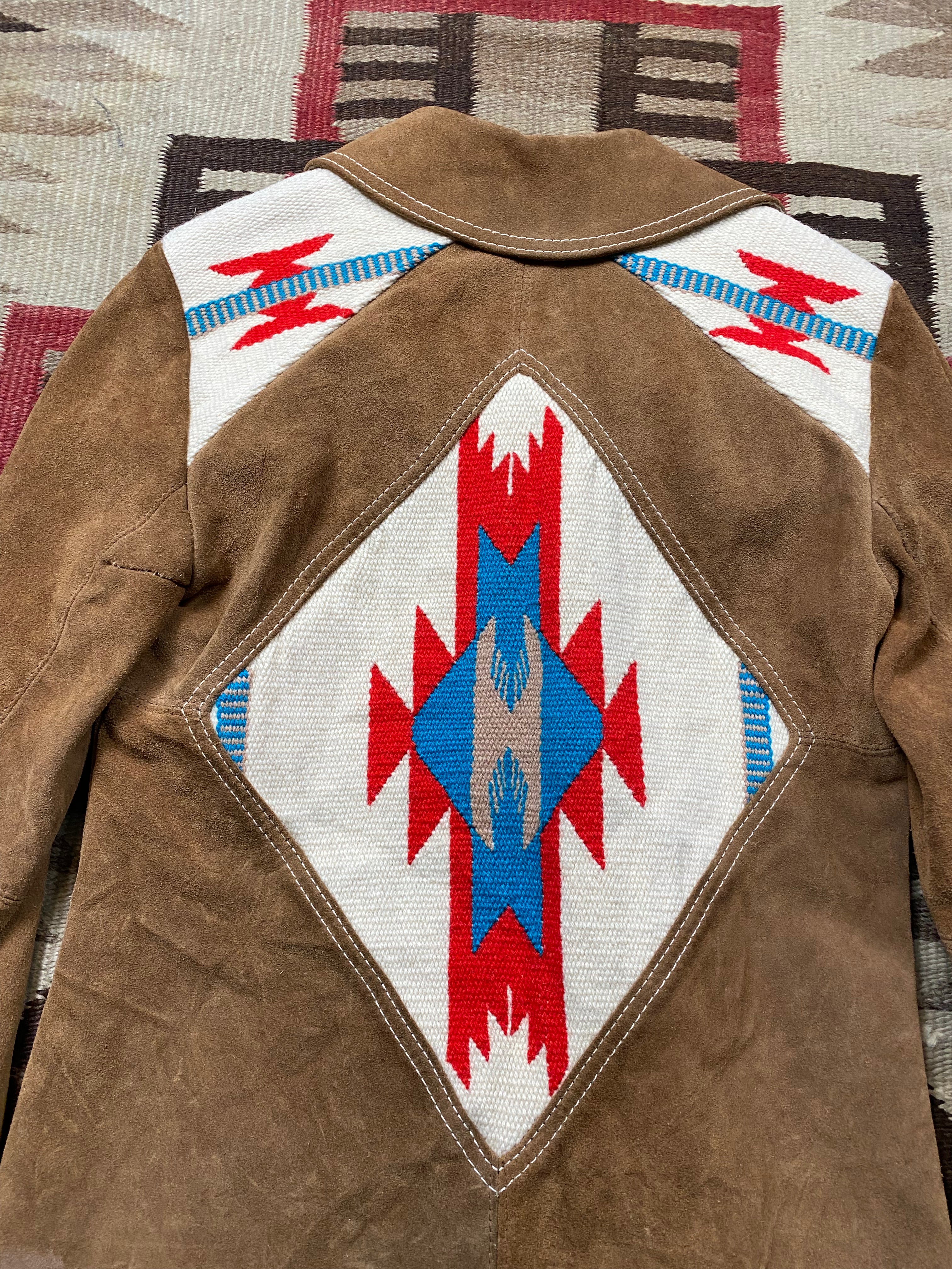 Pioneer Wear Suede Chimayo Paneled Jacket
