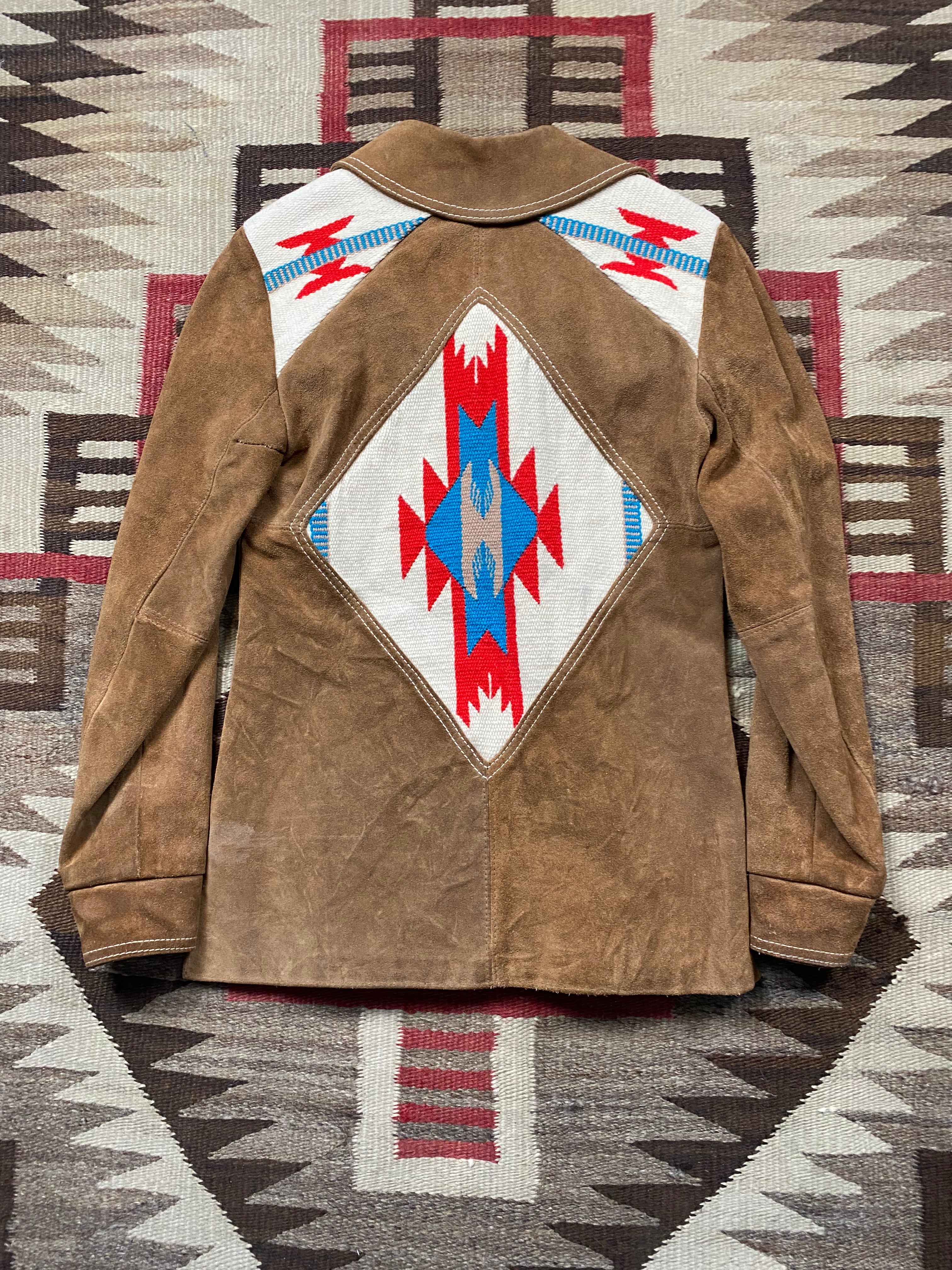 Pioneer Wear Suede Chimayo Paneled Jacket
