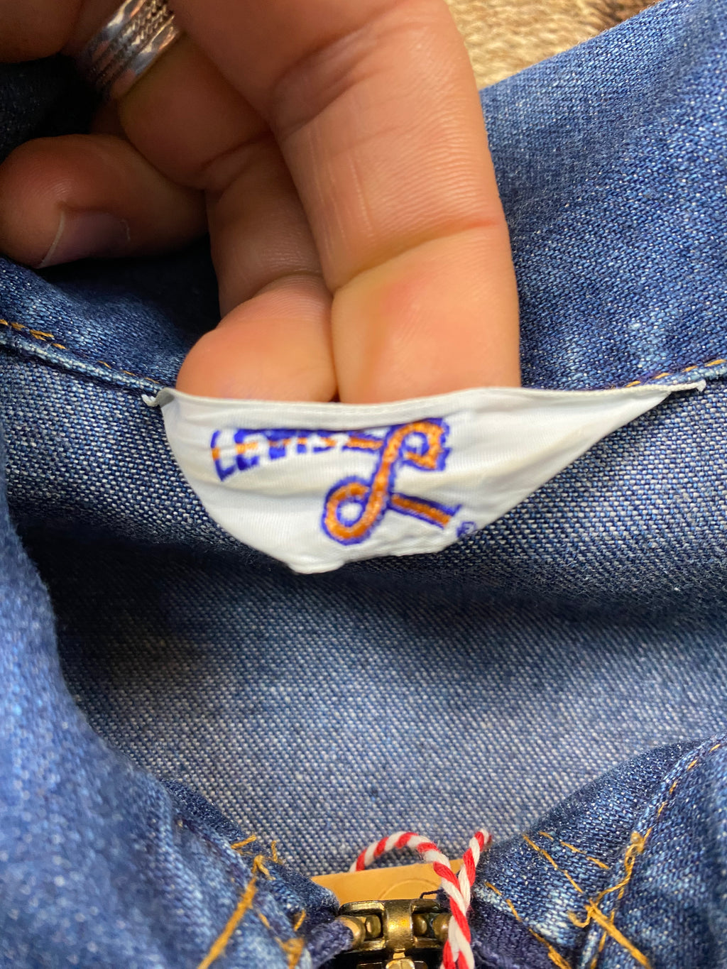 Levi's 1970's Orange Tab Rainbow Denim Jacket