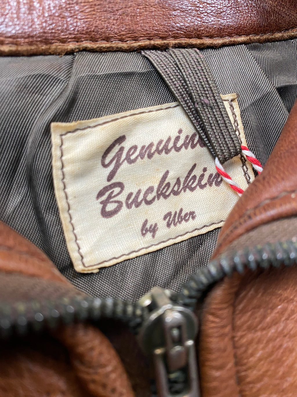 Uber 1950's Buckskin Zip-Up Fringe Jacket