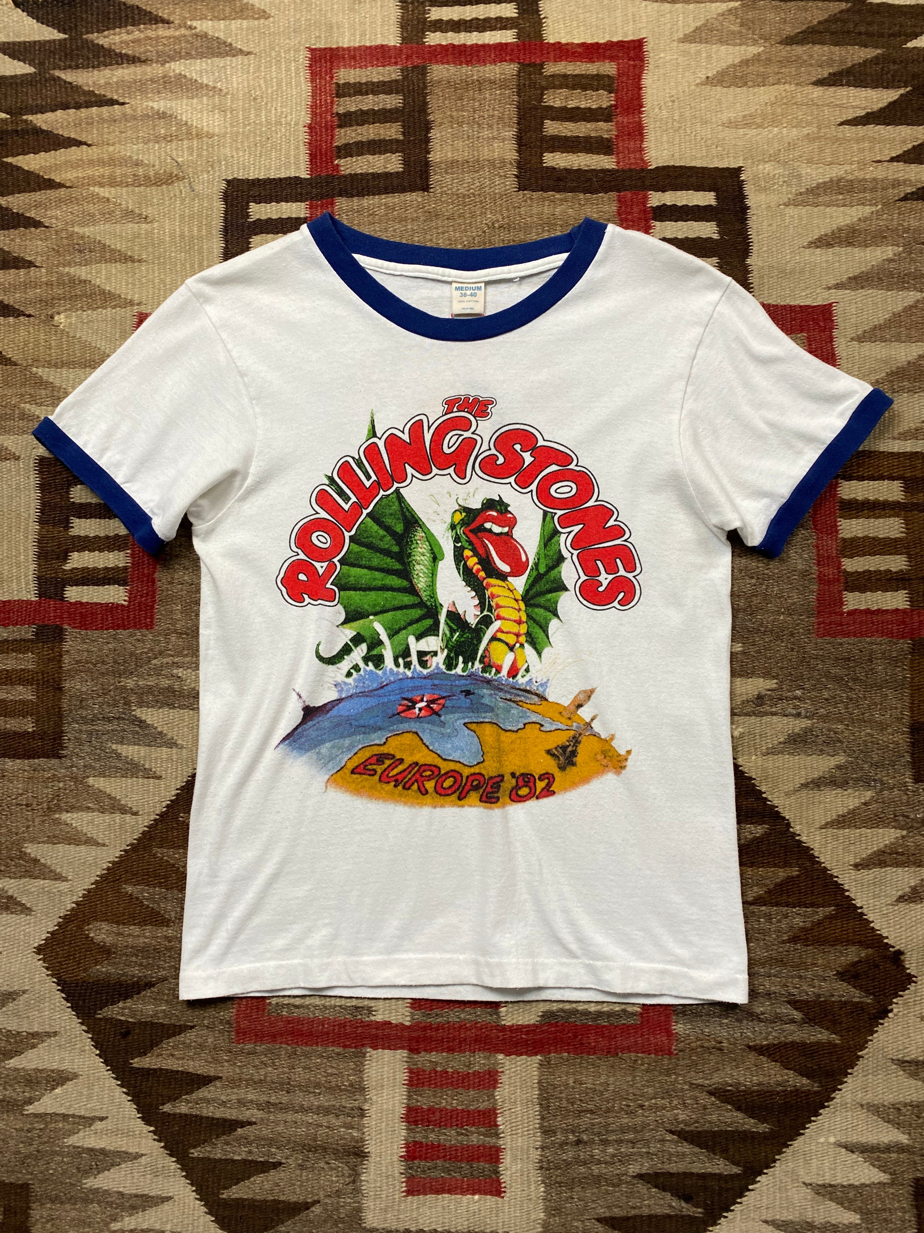 The Rolling Stones UK Tour 1982 Ringer Tee
