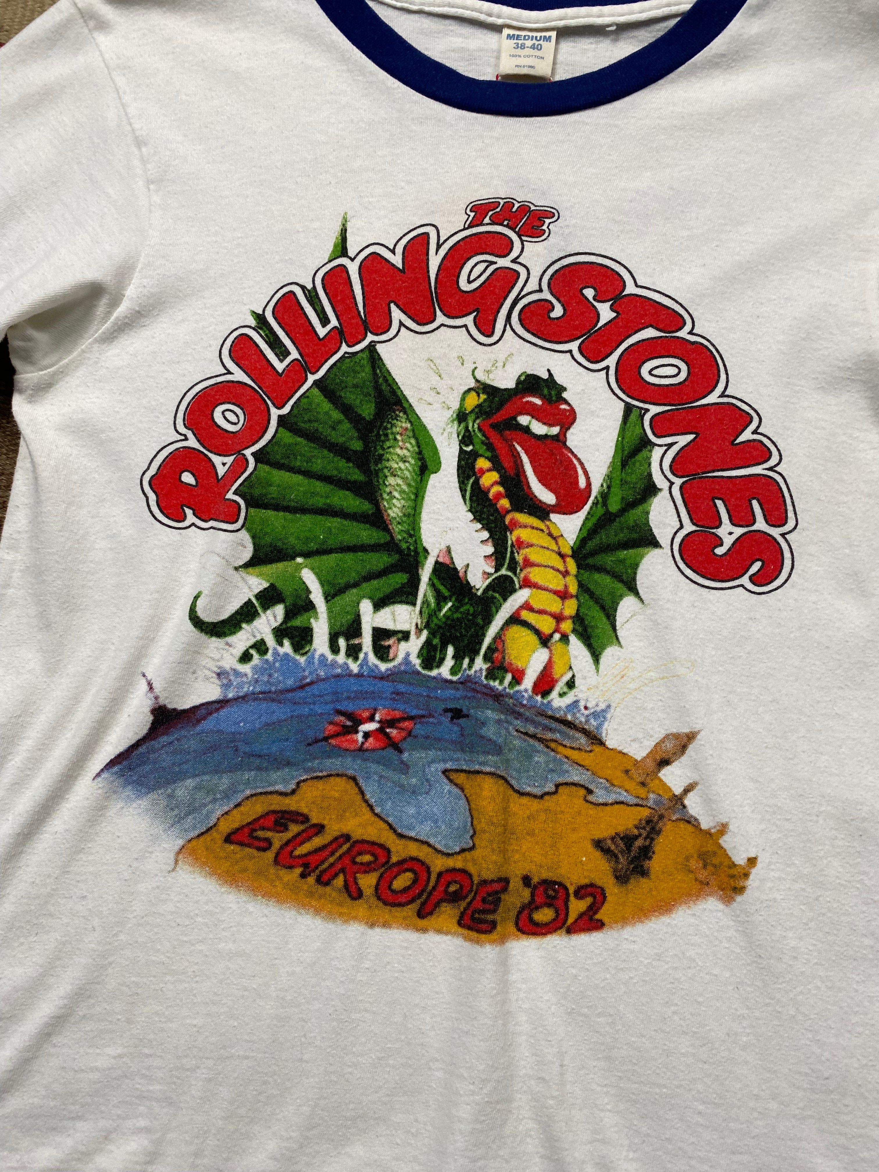 The Rolling Stones UK Tour 1982 Ringer Tee