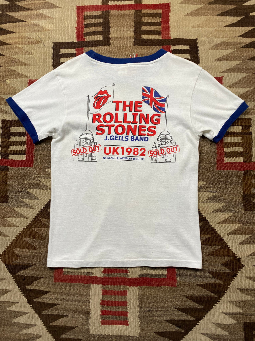 The Rolling Stones UK Tour 1982 Ringer Tee