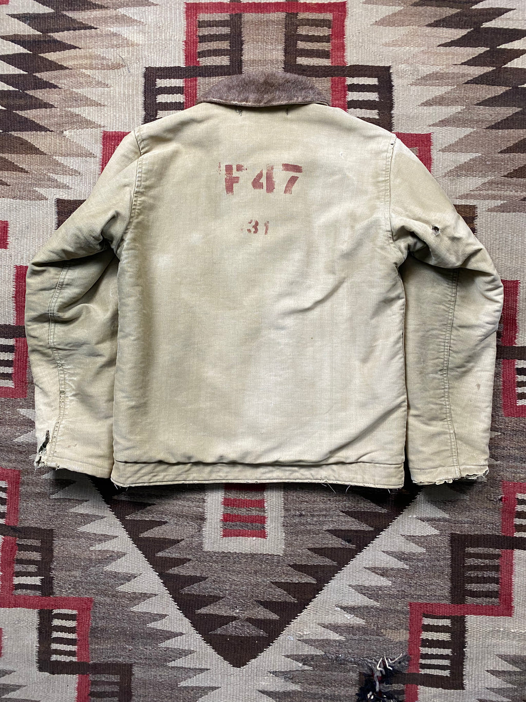 USN WW2 Stenciled N-1 Deck Jacket