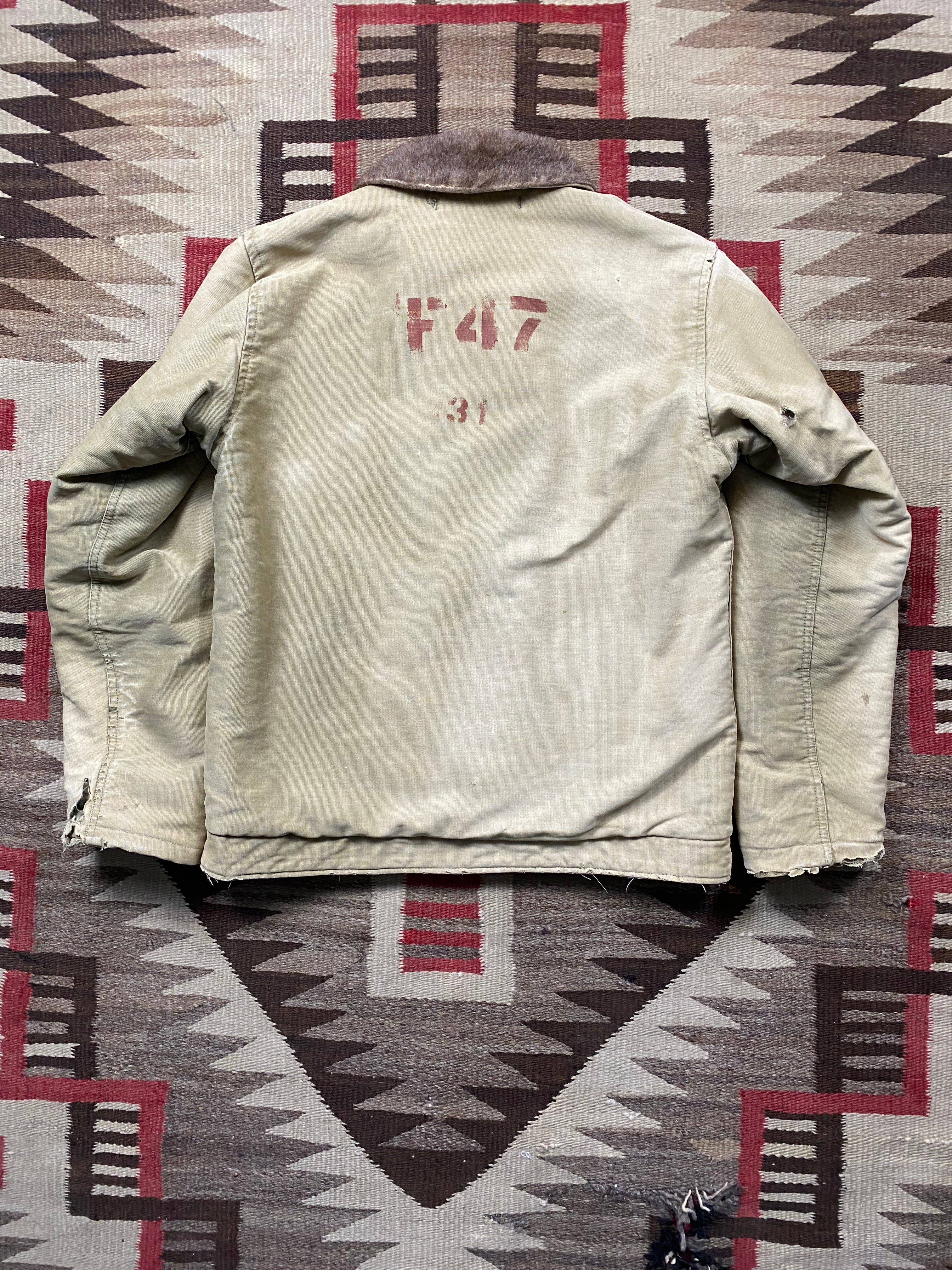 USN WW2 Stenciled N-1 Deck Jacket
