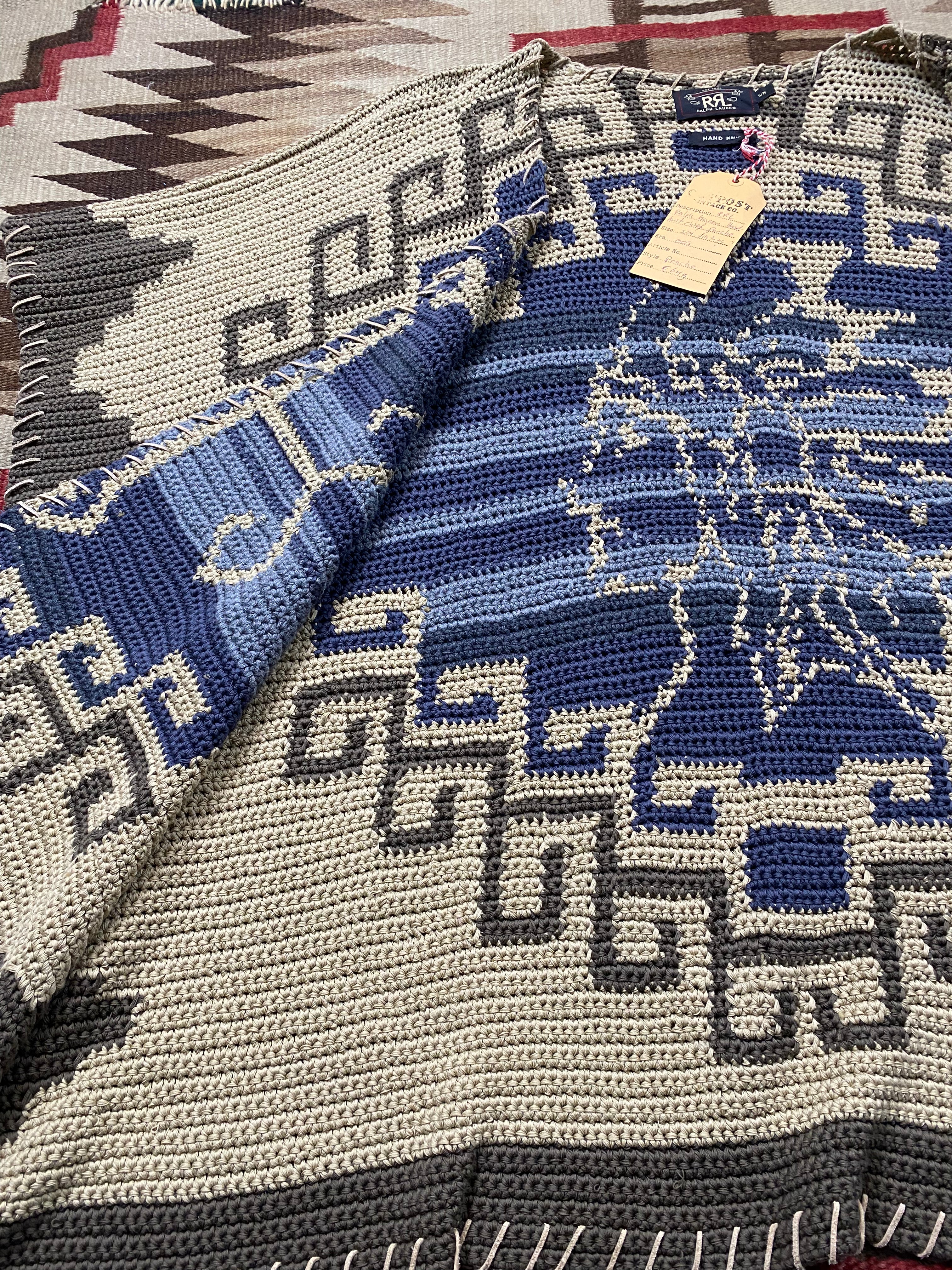 RRL Hand-Knitted Chief Poncho
