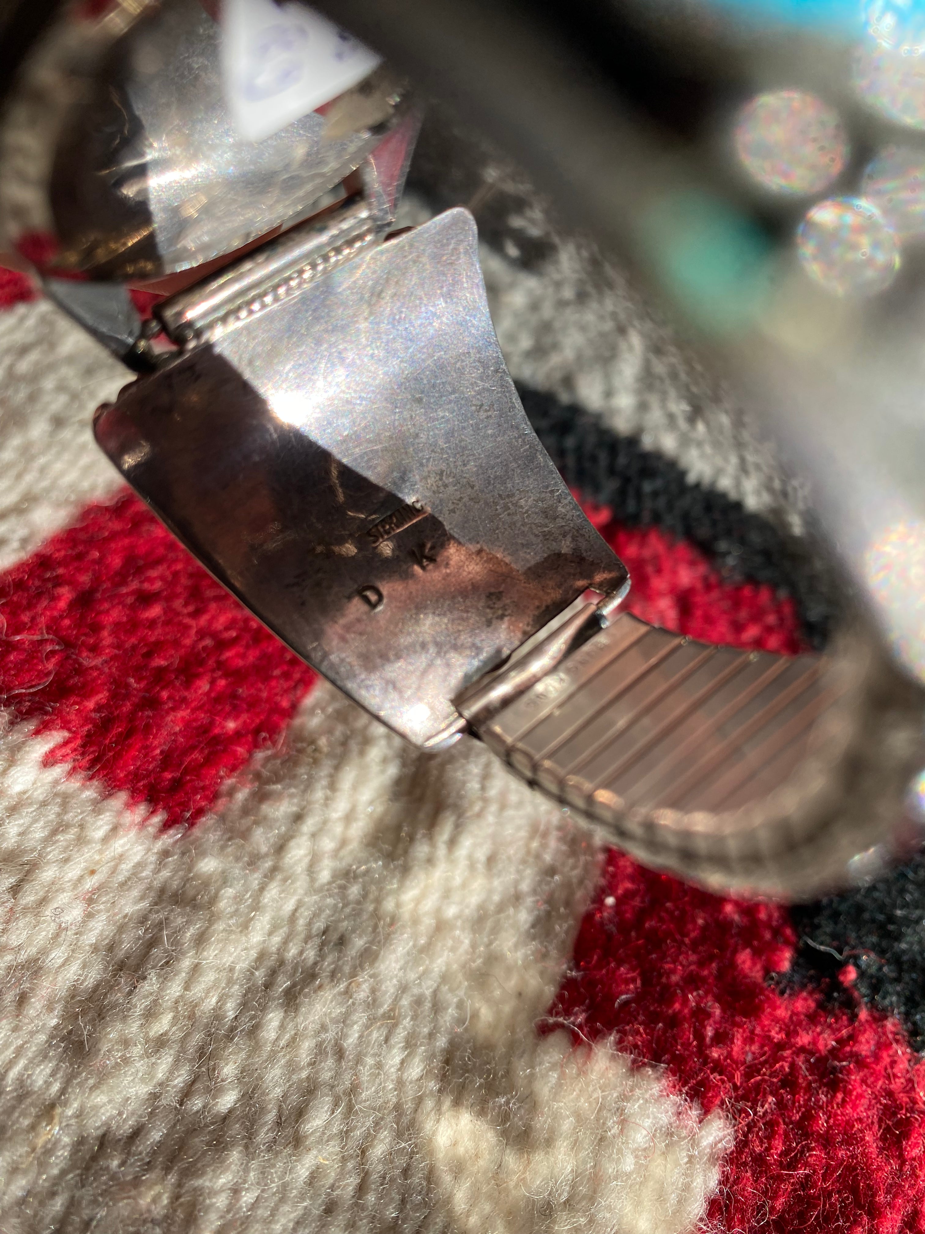 Dennis Kalisto Navajo Sterling Silver Watch Cuff With Old Pawn Verdal Watch