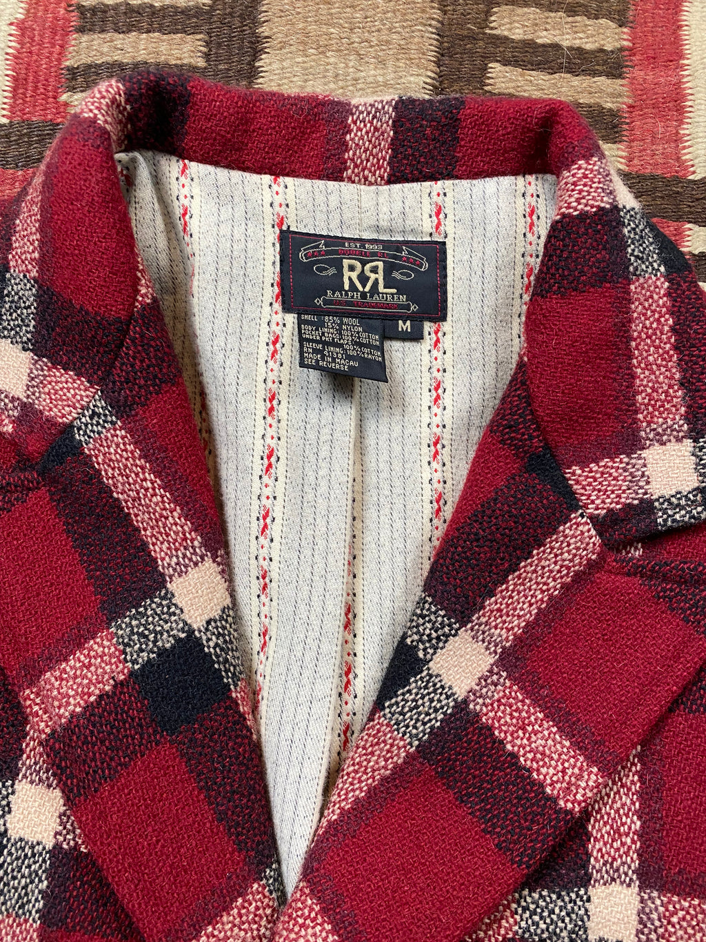 RRL York Tweed Plaid Western Coat