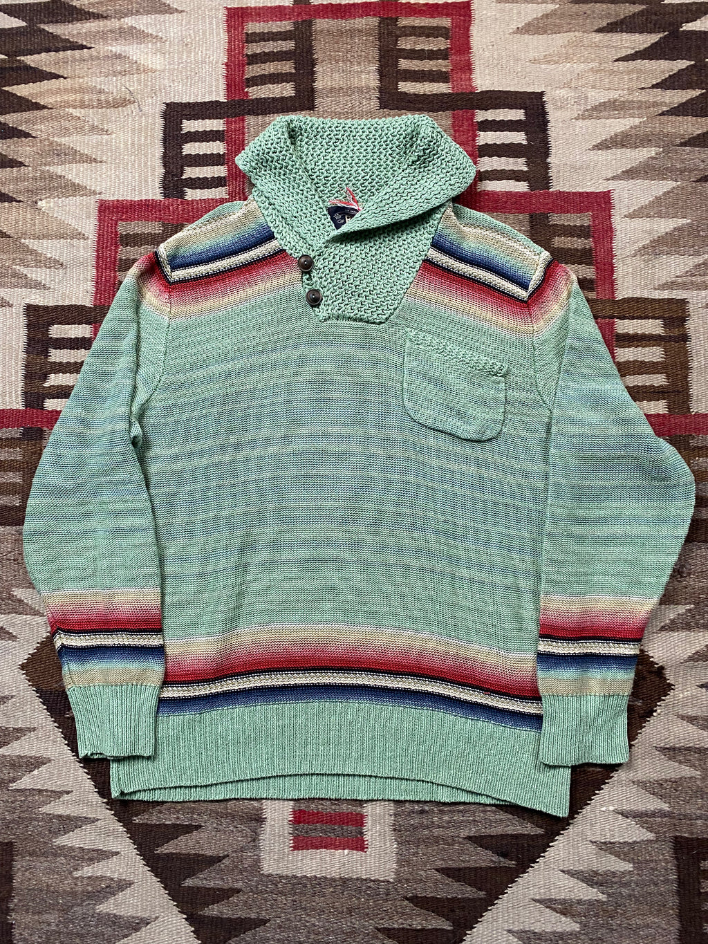 RRL Knitted Southwestern Poker Pullover