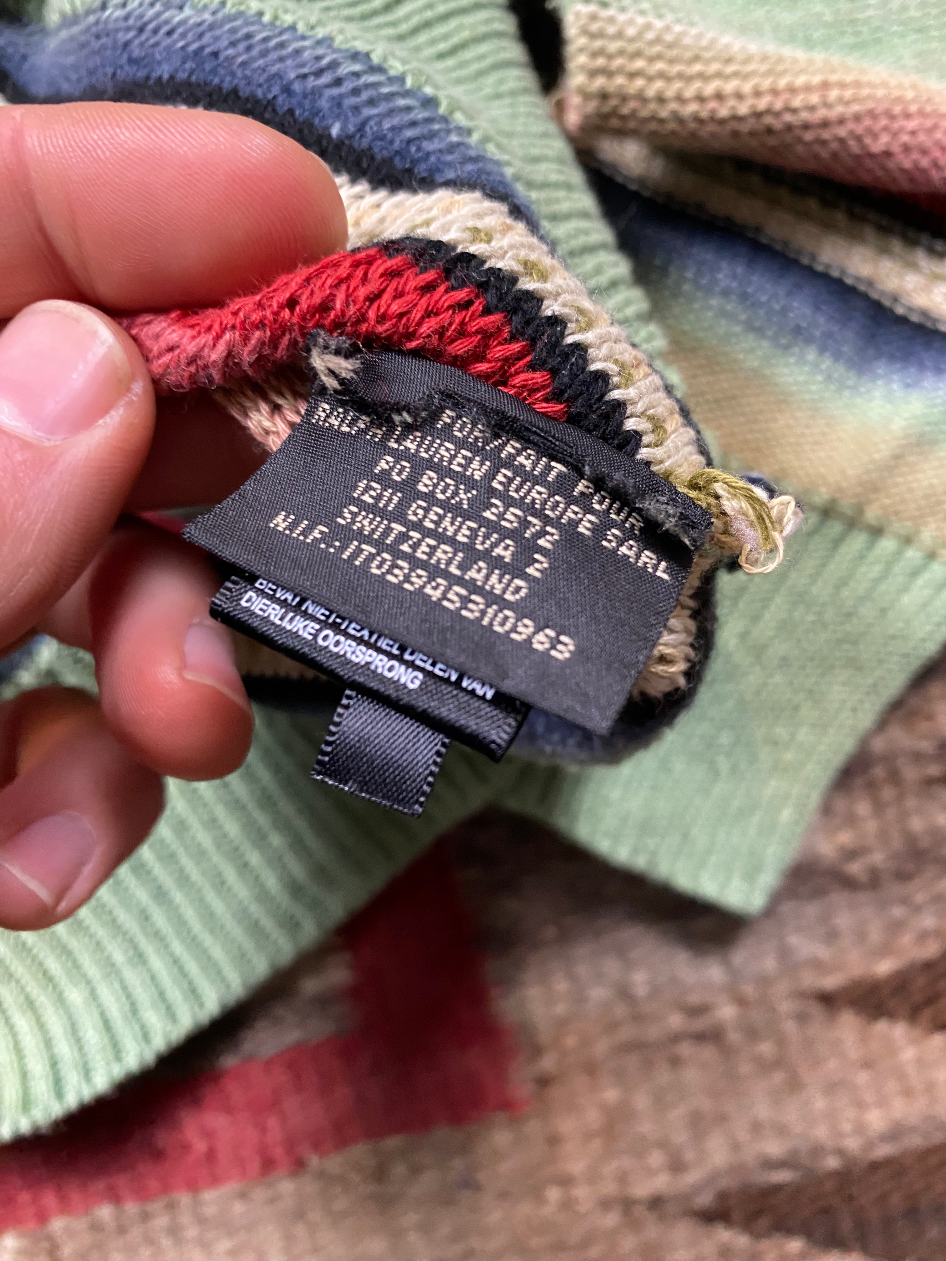 RRL Knitted Southwestern Poker Pullover