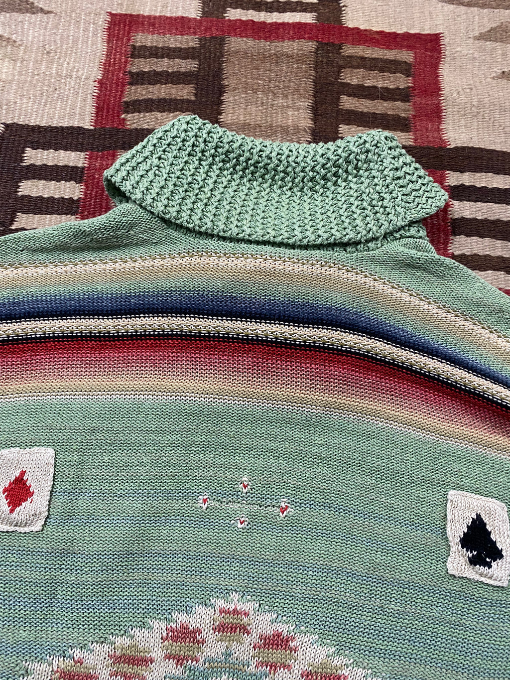 RRL Knitted Southwestern Poker Pullover