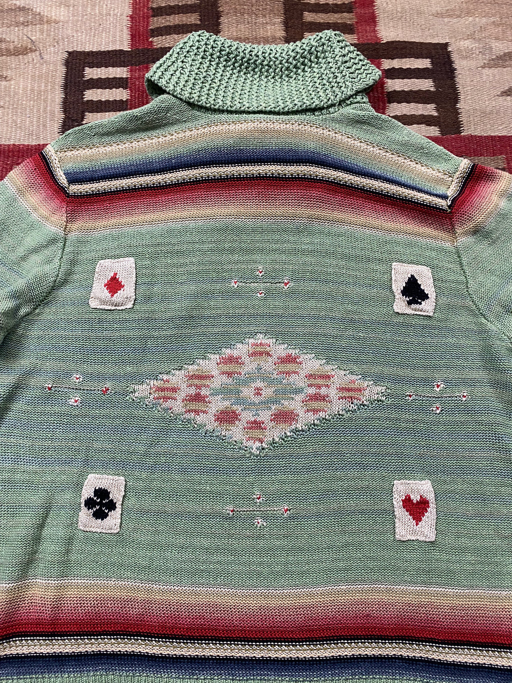 RRL Knitted Southwestern Poker Pullover