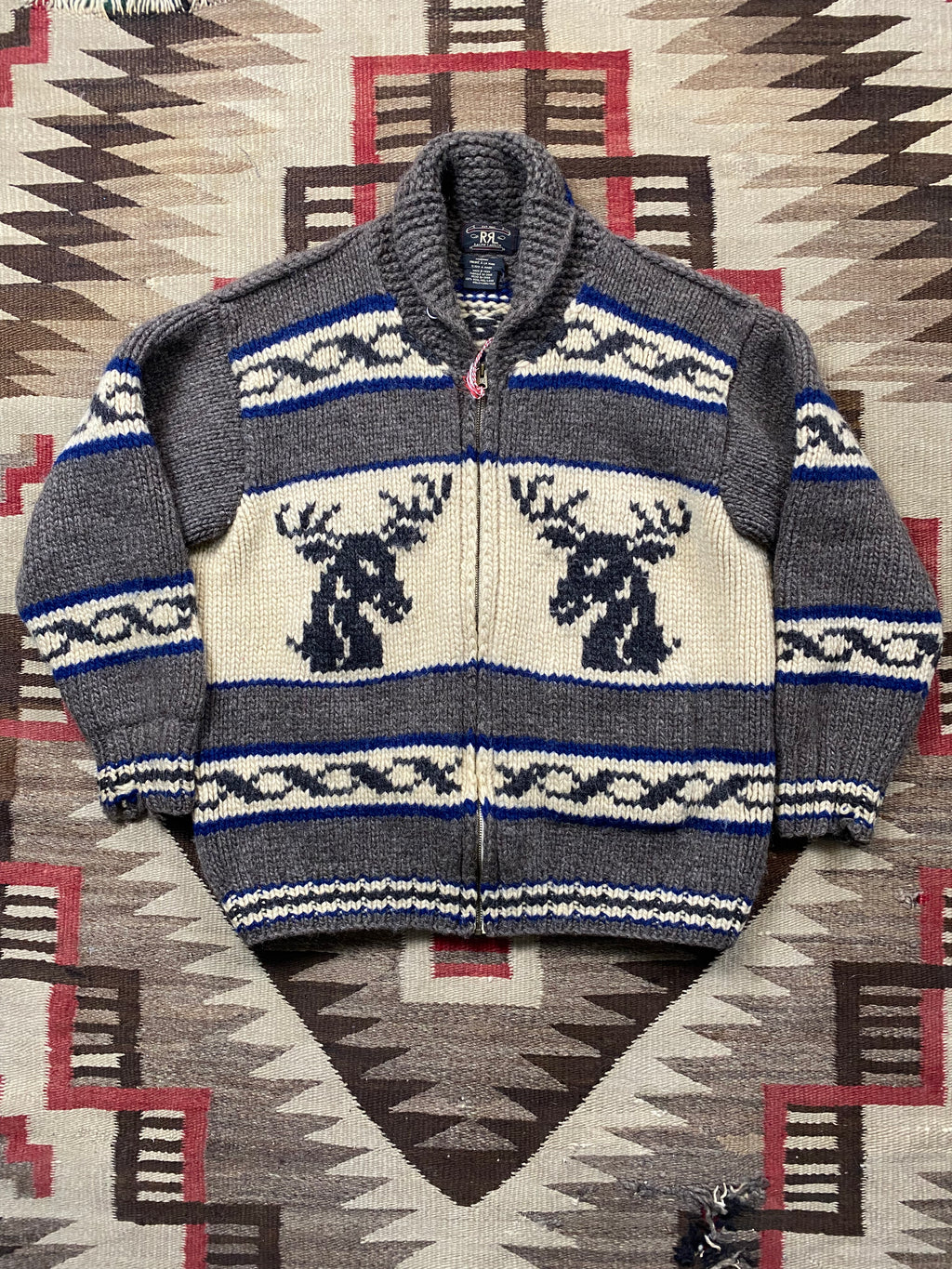 RRL Deer & Eagle Hand-Knitted Cowichan