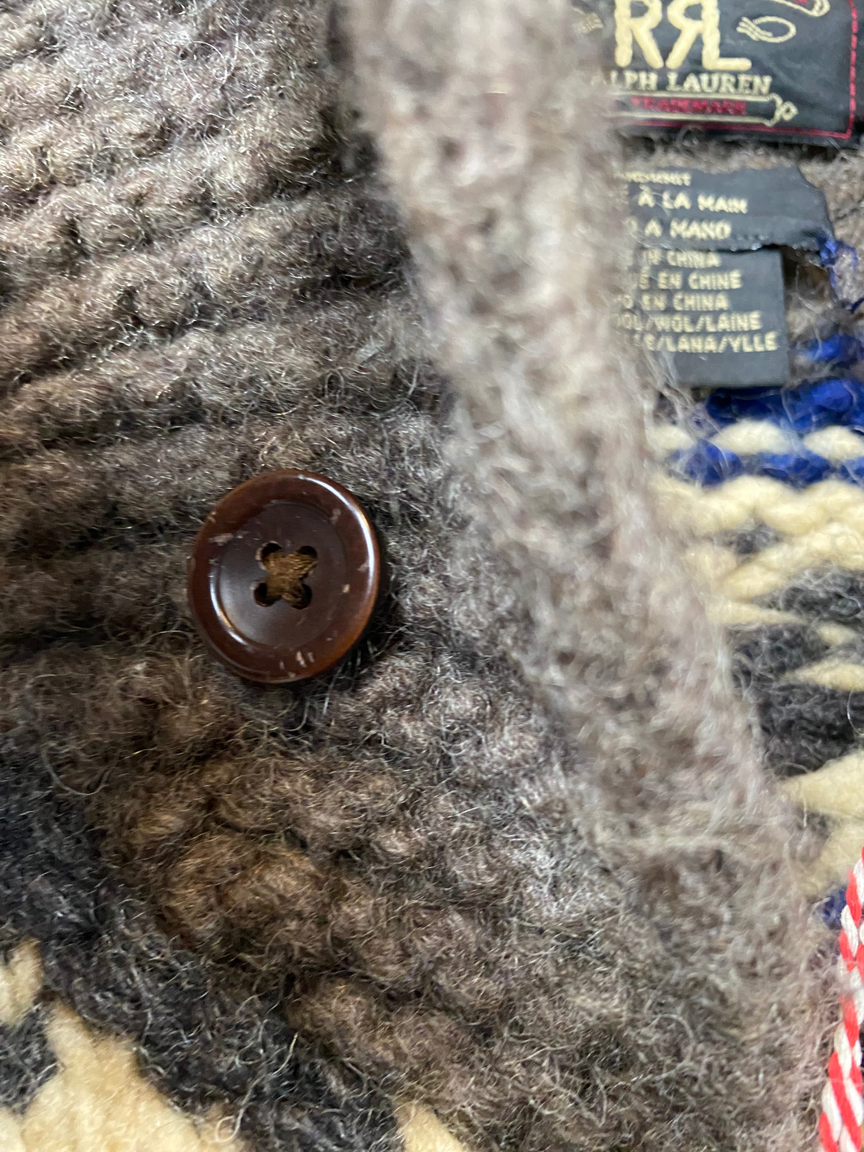 RRL Deer & Eagle Hand-Knitted Cowichan