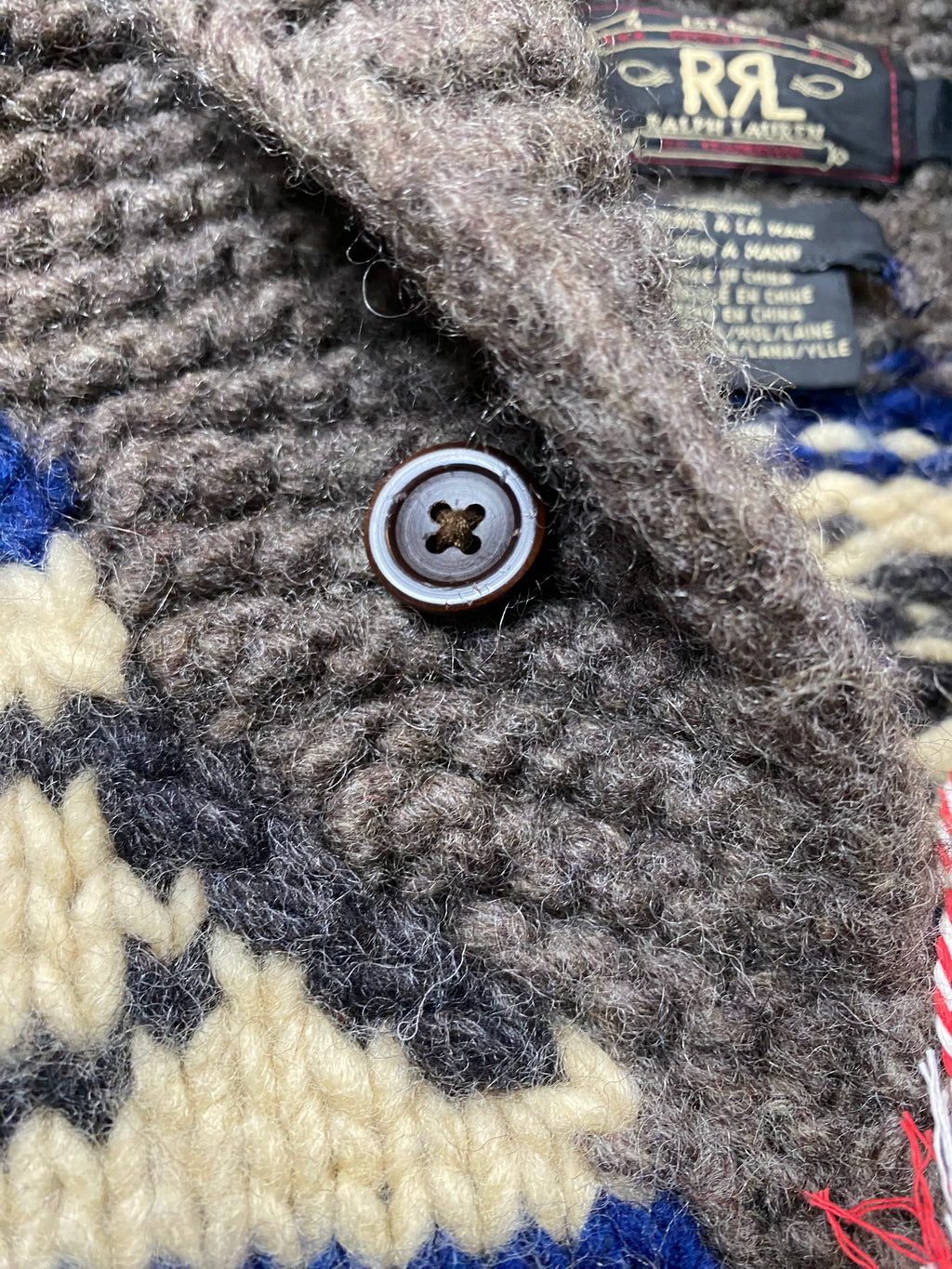 RRL Deer & Eagle Hand-Knitted Cowichan