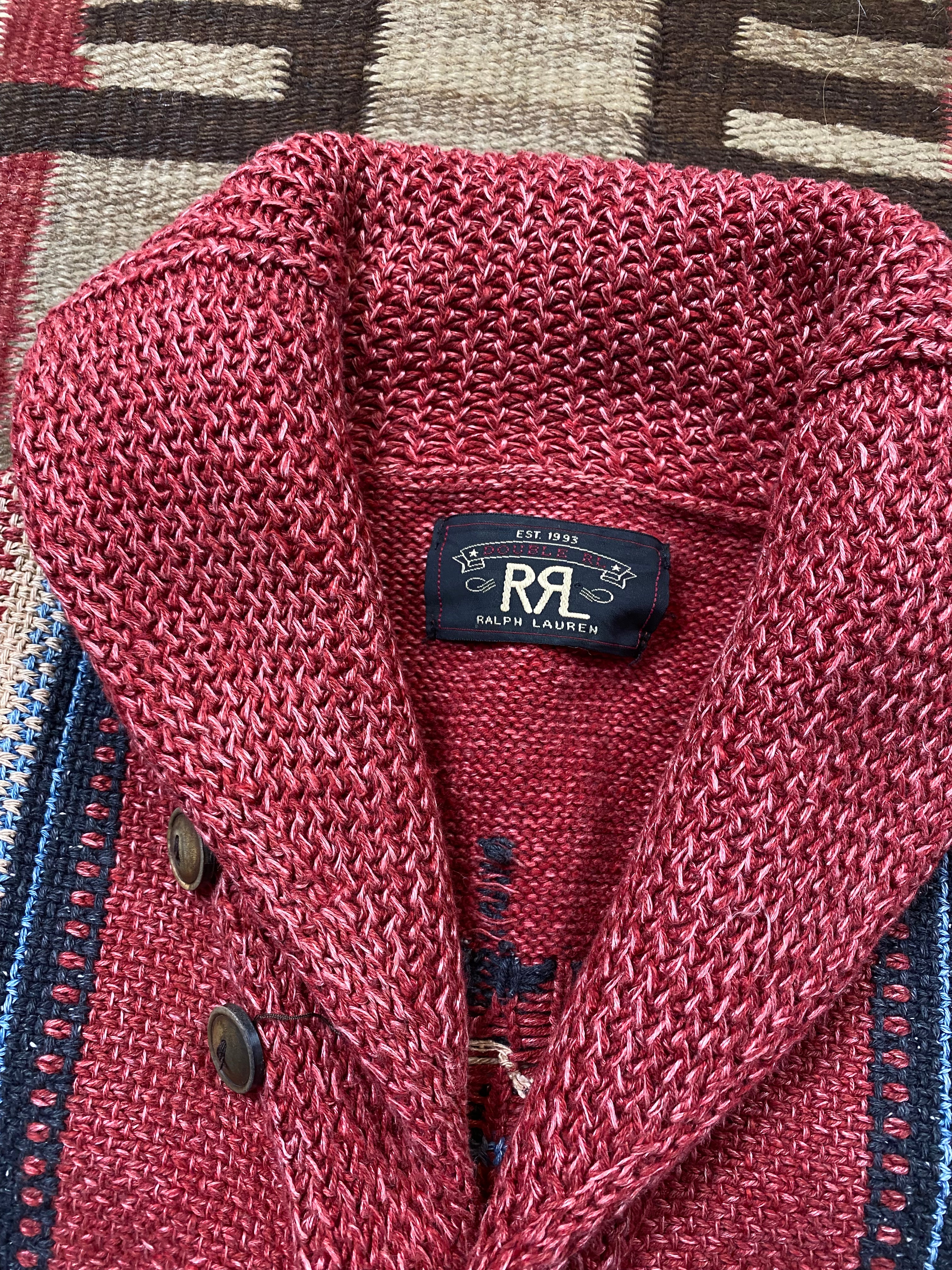 RRL Shawl Collar Chimayo Cardigan