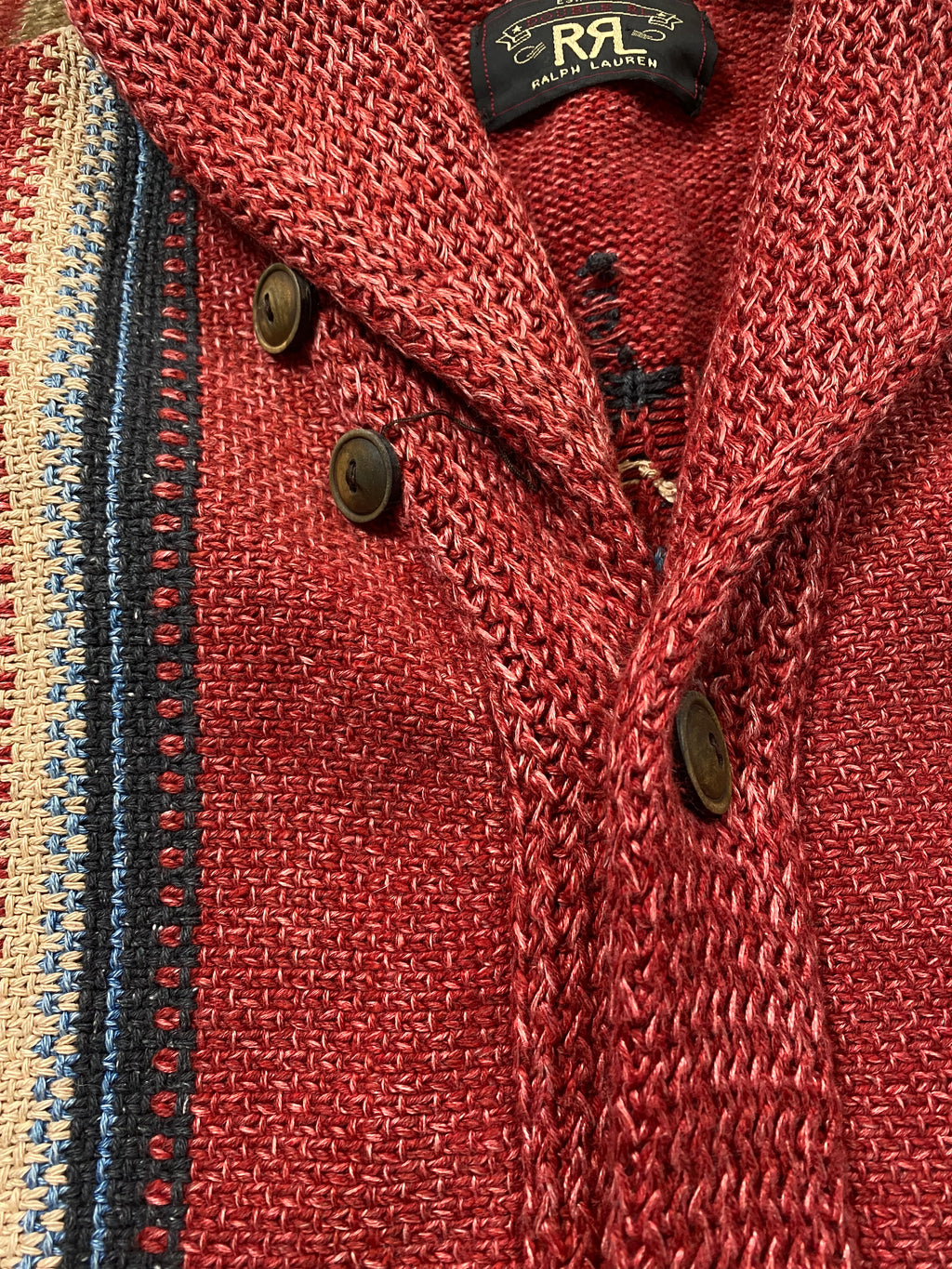 RRL Shawl Collar Chimayo Cardigan